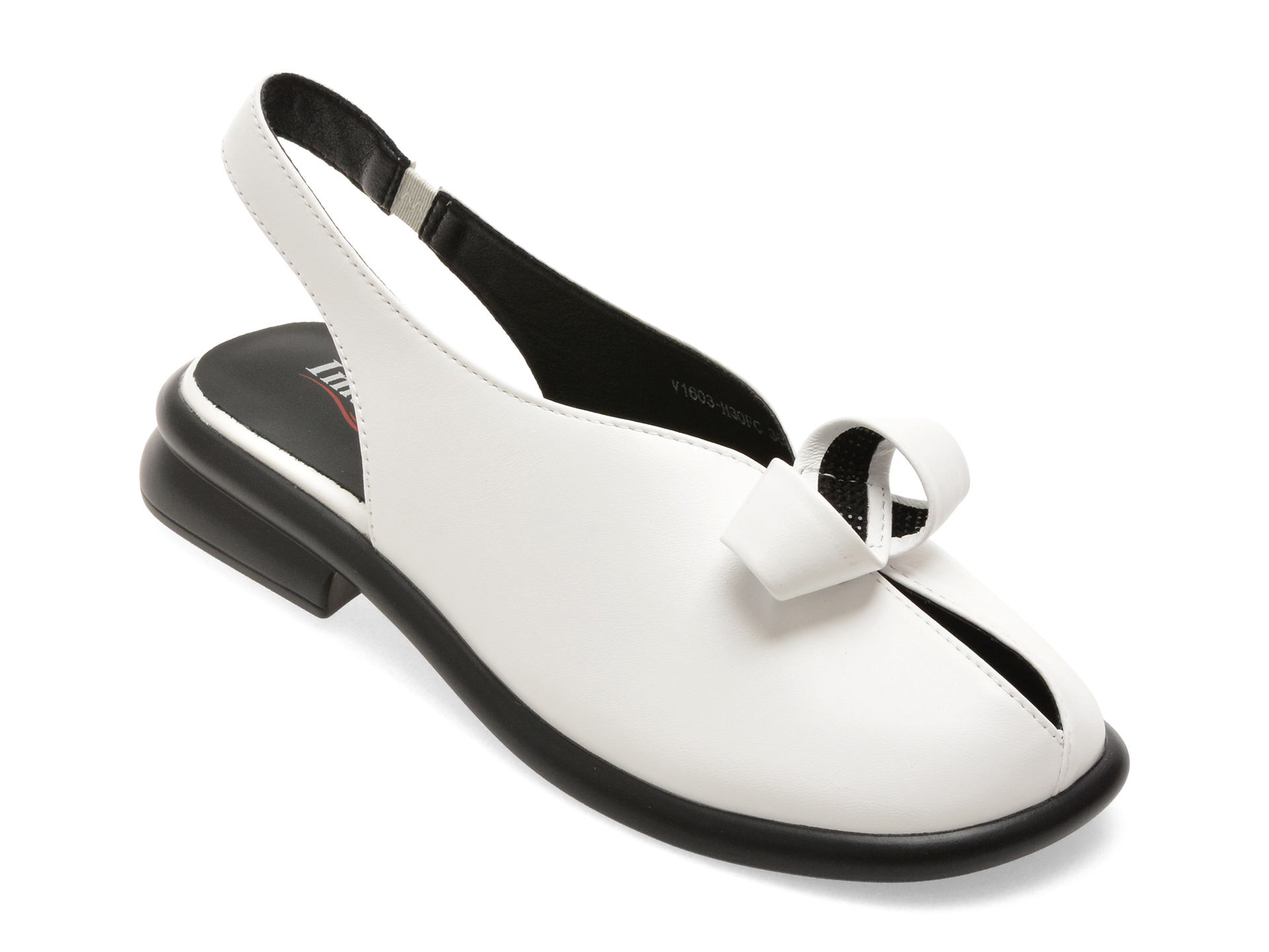 Pantofi albi, model 1603H30, din piele naturală – Image Pantofi albi, model 1603H30, din piele naturală – Image