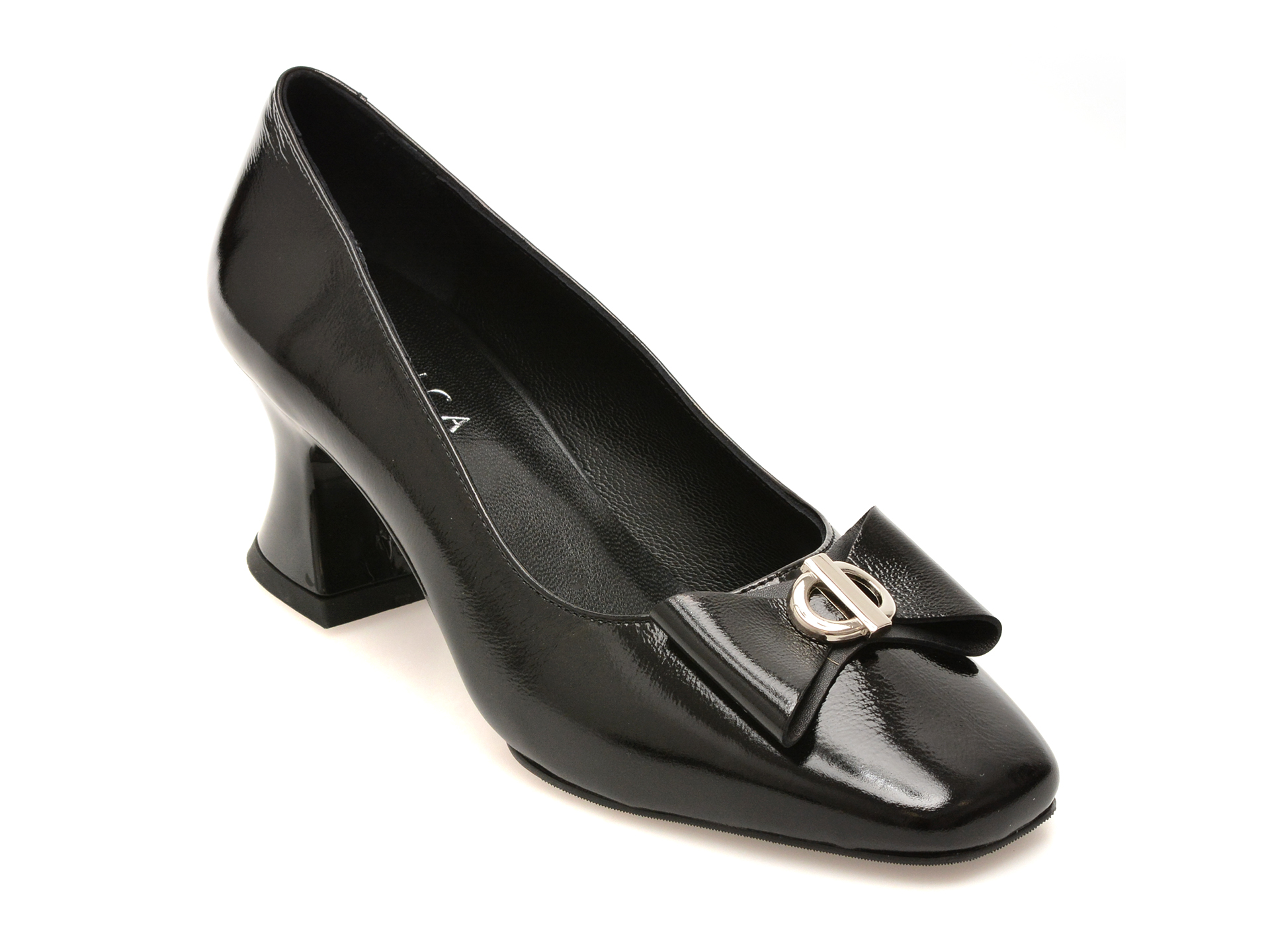 Pantofi eleganti negri din piele naturala lacuita – Epica Pantofi eleganti negri din piele naturala lacuita – Epica