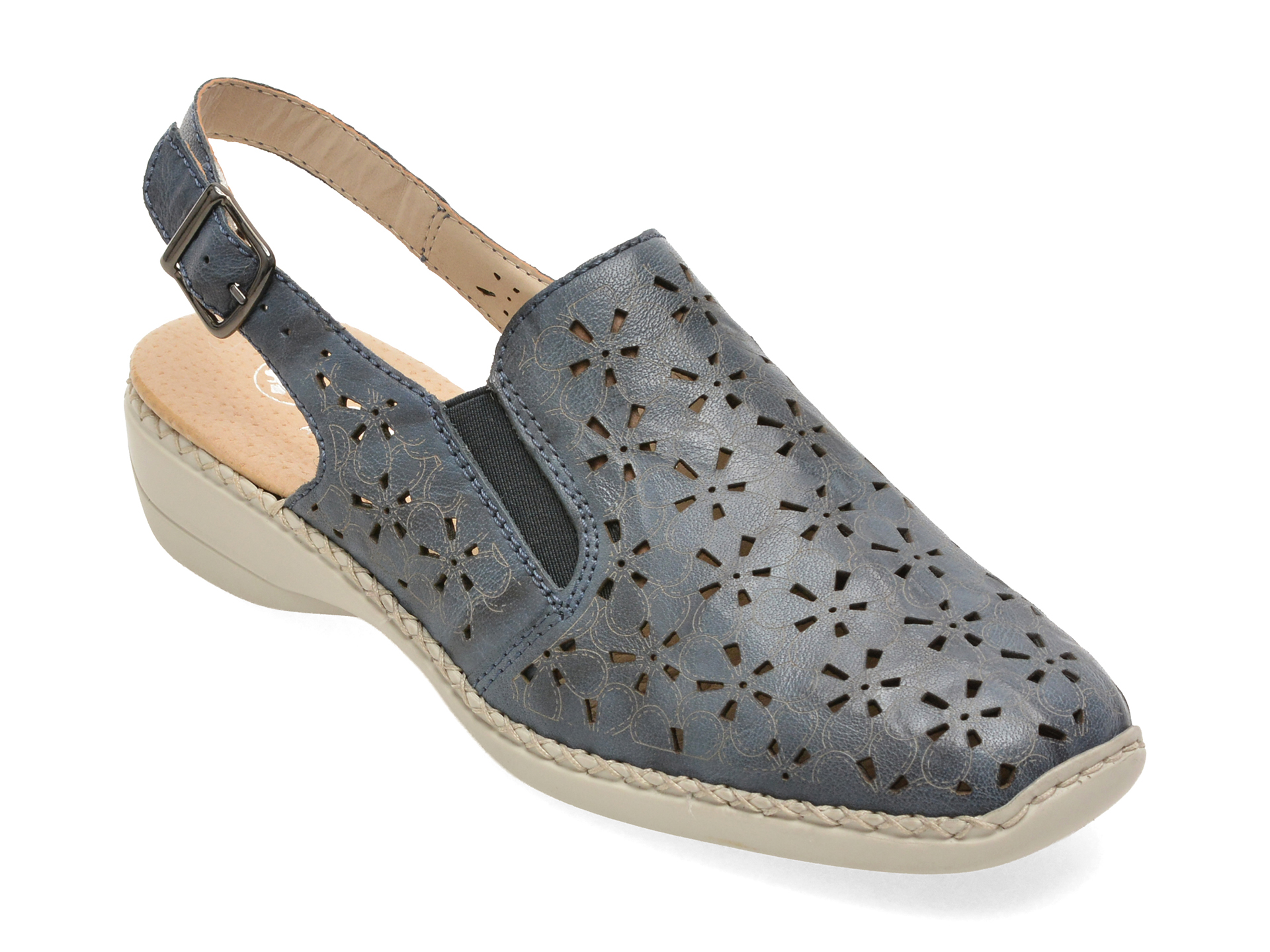 Pantofi bleumarin, 41371, din piele naturală – Rieker Pantofi bleumarin, 41371, din piele naturală – Rieker