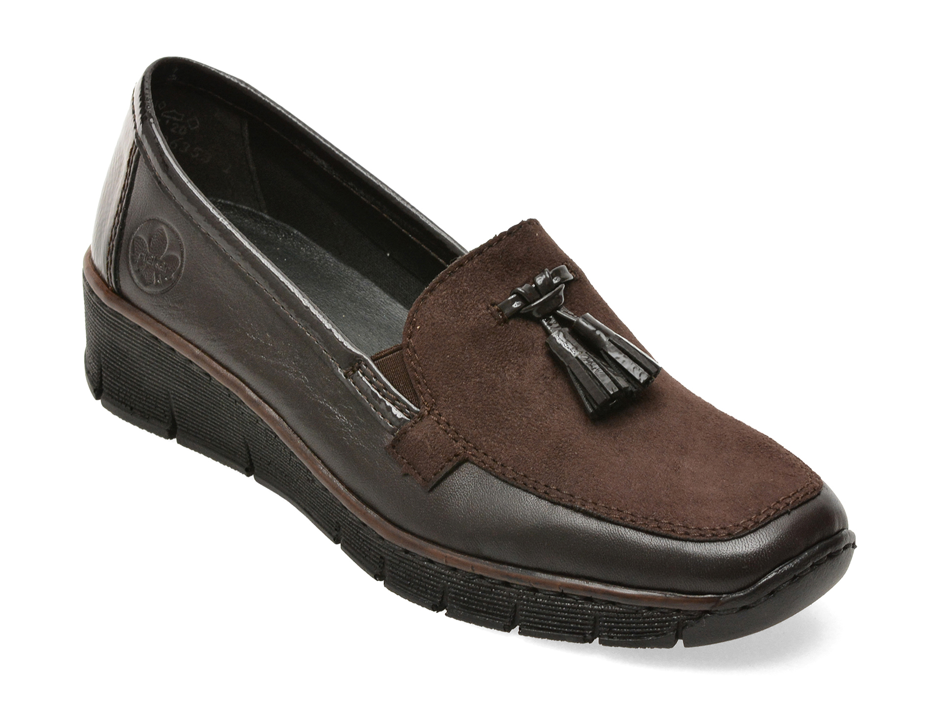 Mocasini maro, 53771, din piele naturală – Rieker Mocasini maro, 53771, din piele naturală – Rieker