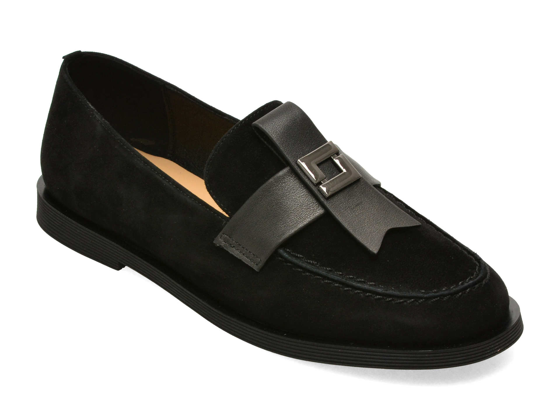 Mocasini negri din piele întoarsă 5107 – Epica Mocasini negri din piele întoarsă 5107 – Epica