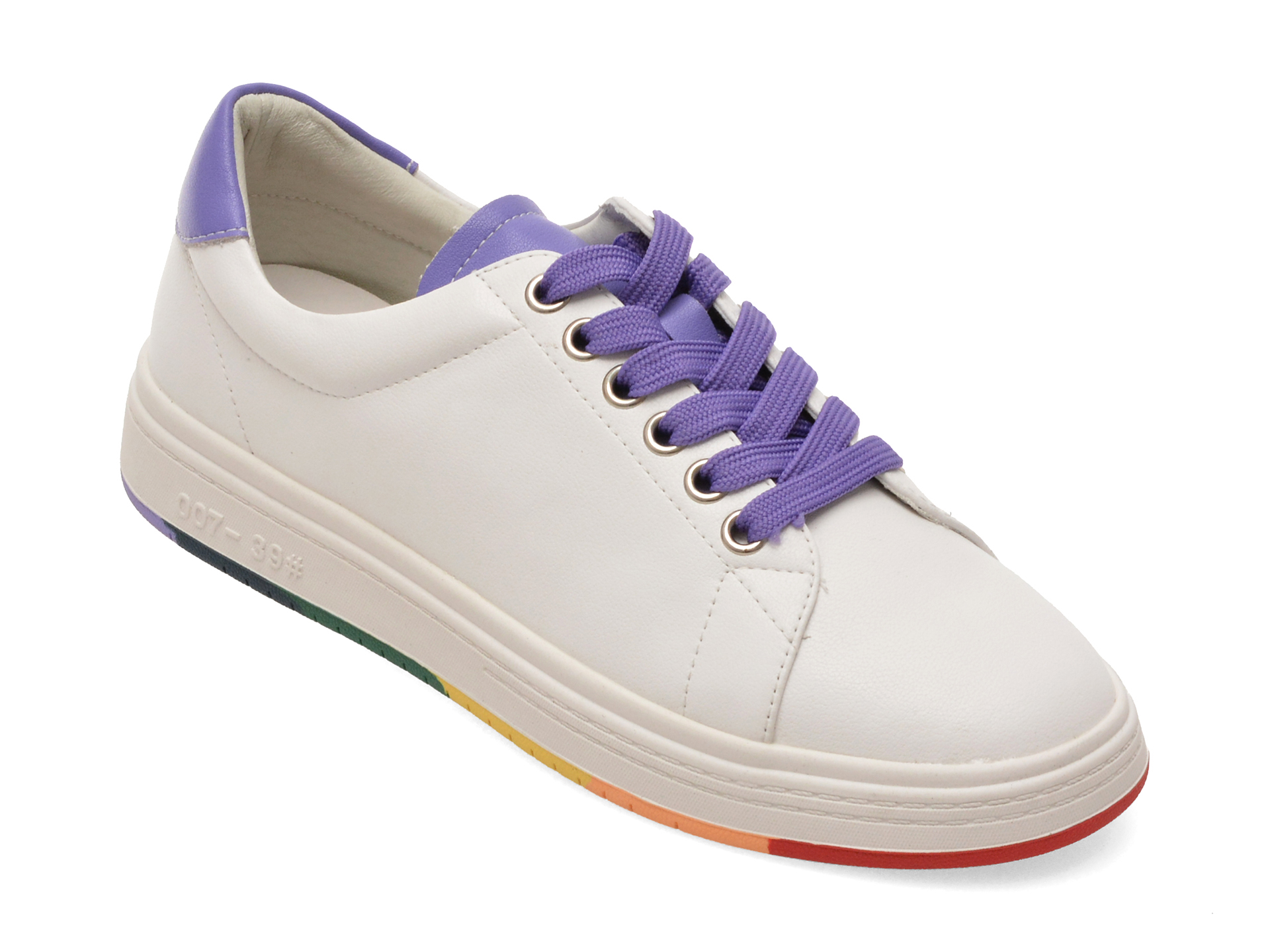 Pantofi sport albi, KL60019, din piele naturală – PASS Collection Pantofi sport albi, KL60019, din piele naturală – PASS Collection