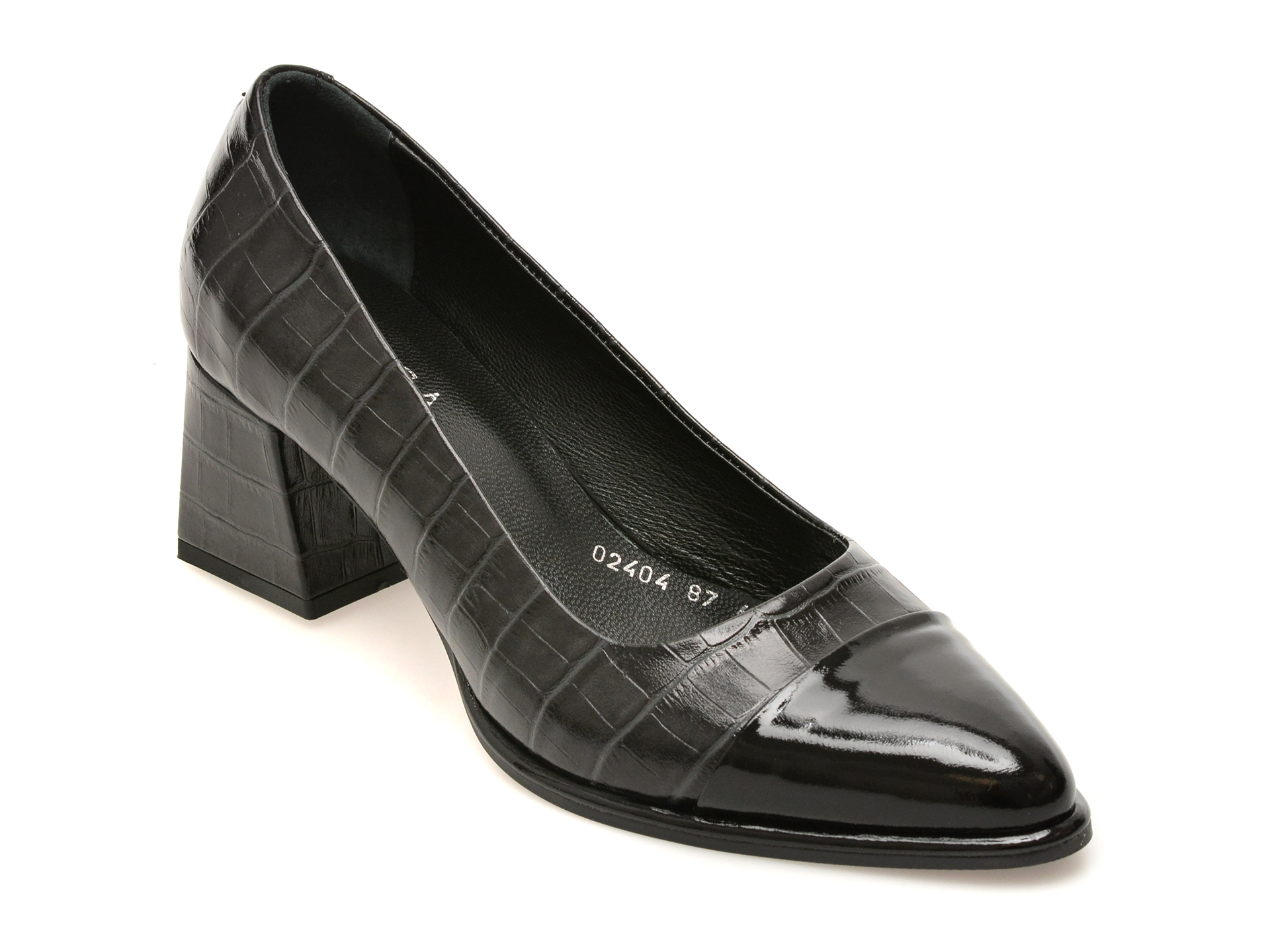 Pantofi eleganti negri din piele croco – Epica Pantofi eleganti negri din piele croco – Epica