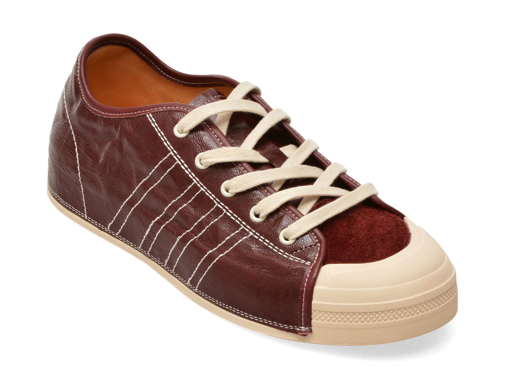 Pantofi sport visinii P5077 din piele naturală – Gryxx Pantofi sport visinii P5077 din piele naturală – Gryxx