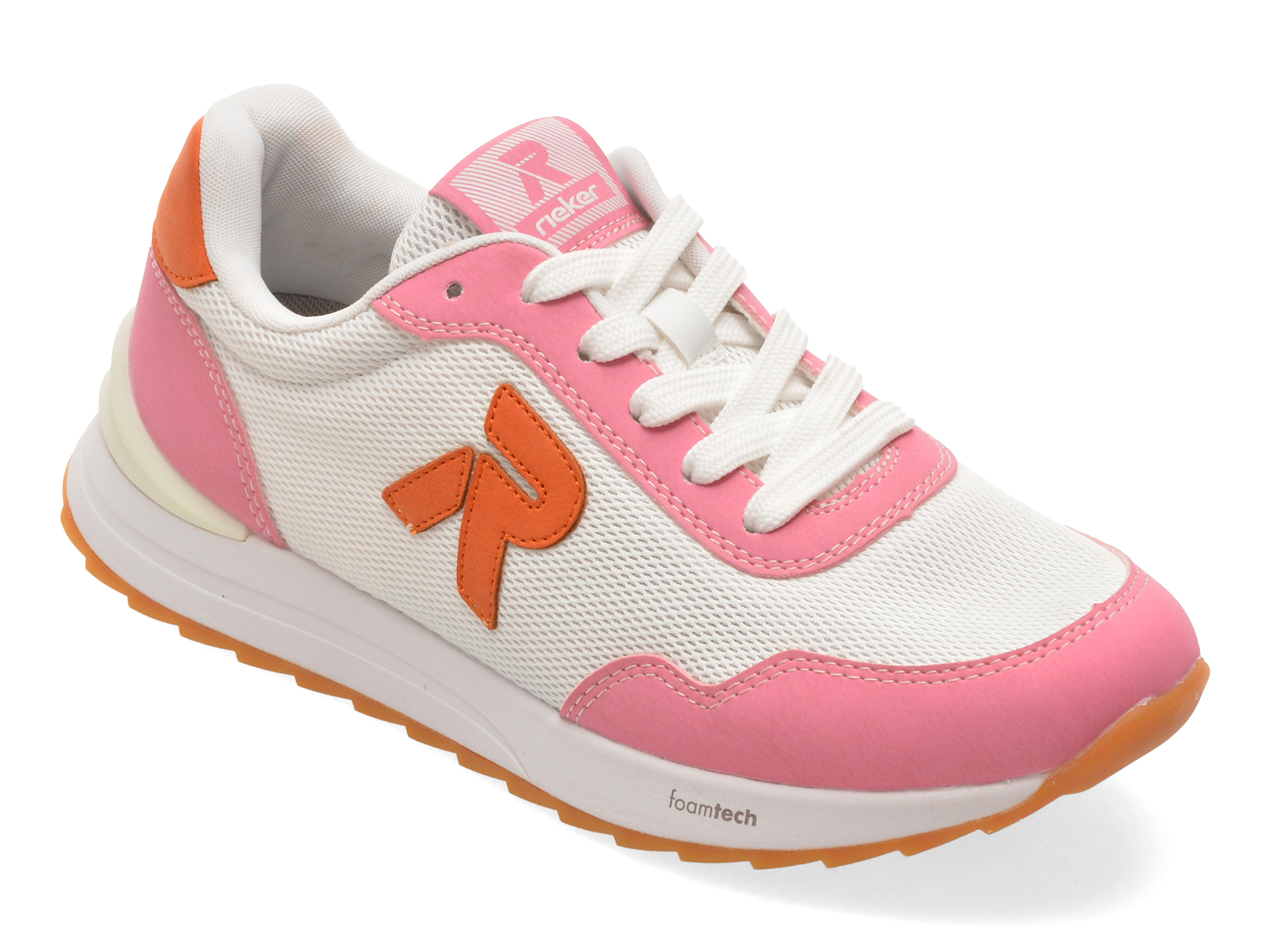 Pantofi sport roz, W2404, din material textil – Rieker Pantofi sport roz, W2404, din material textil – Rieker