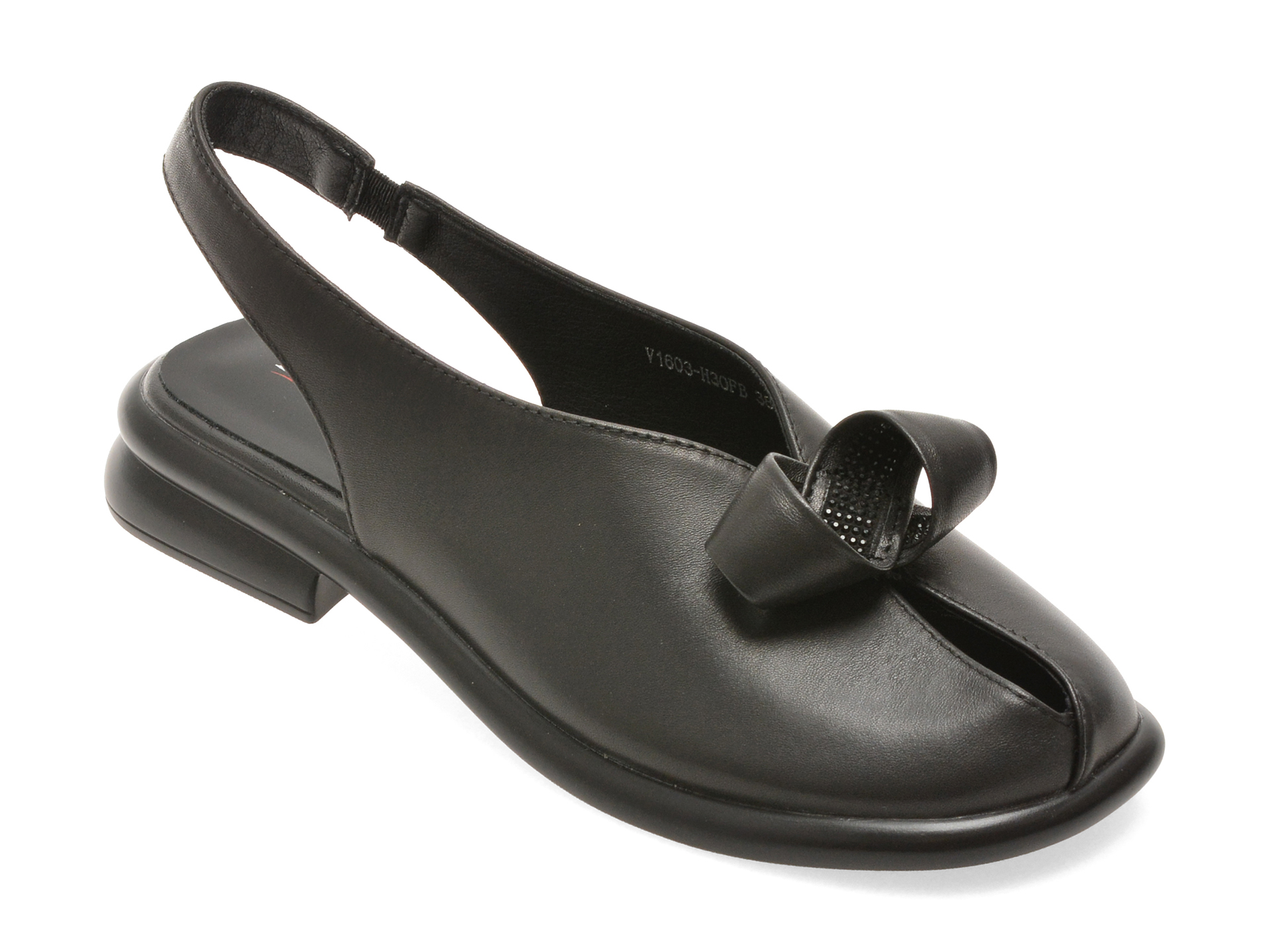 Pantofi negri din piele naturală, model 1603H30 – Image Pantofi negri din piele naturală, model 1603H30 – Image