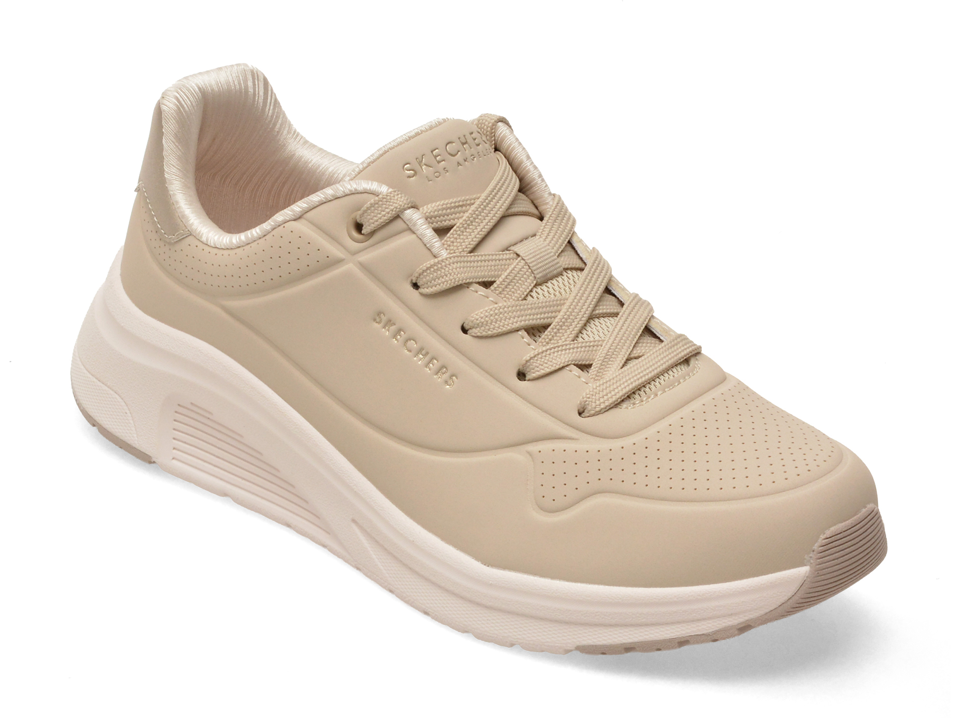 Pantofi sport nude, UNO LITE 2 din piele ecologică – Skechers Pantofi sport nude, UNO LITE 2 din piele ecologică – Skechers