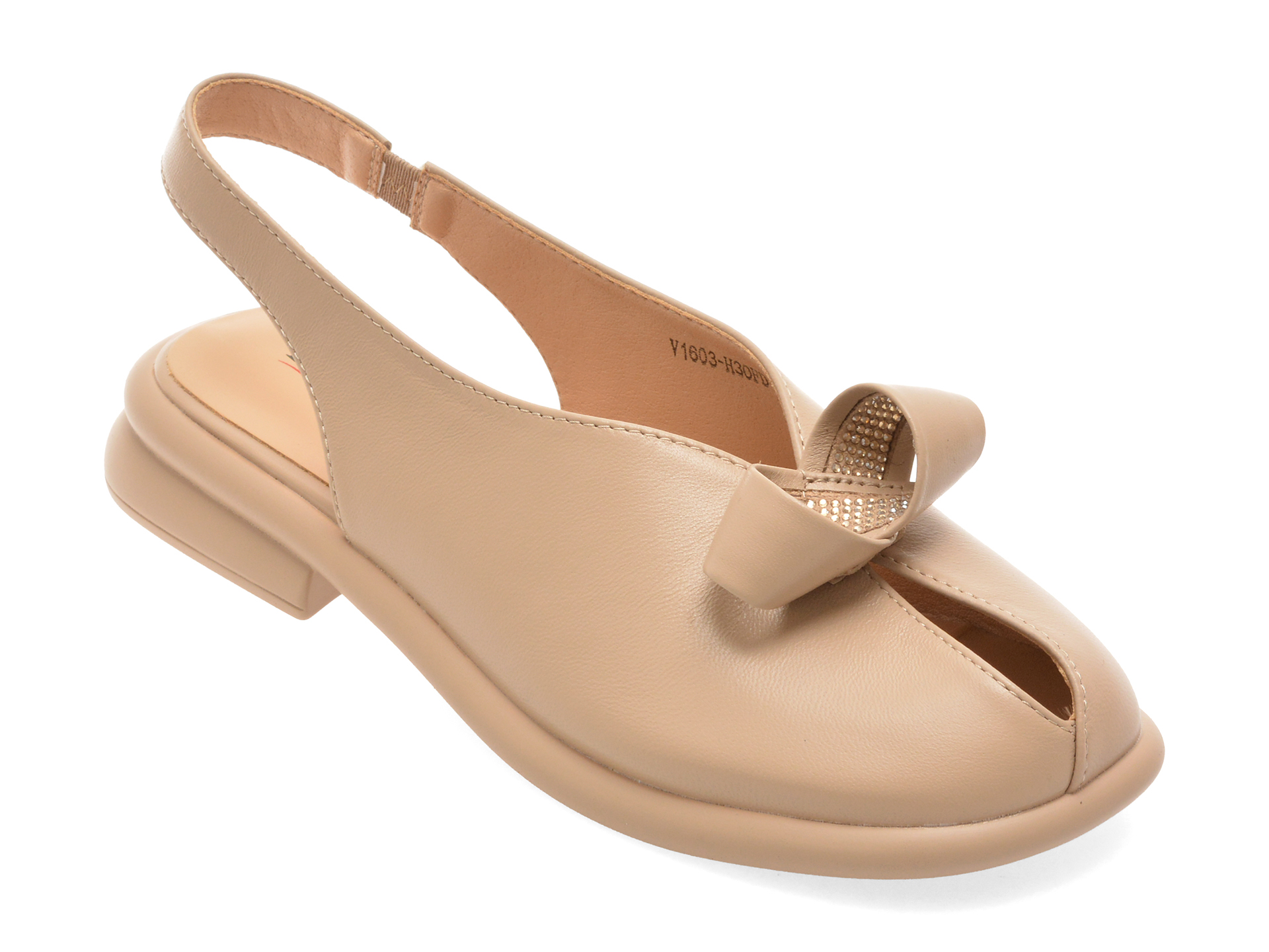 Pantofi casual bej, 1603H30, din piele naturală – Image Pantofi casual bej, 1603H30, din piele naturală – Image