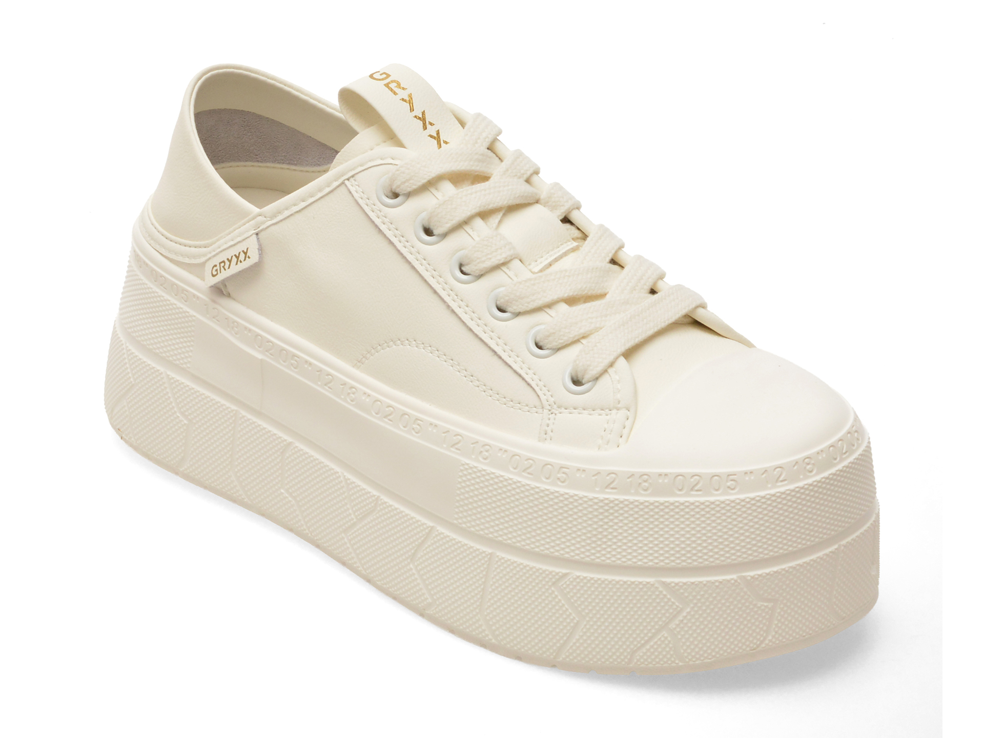 Pantofi sport albi, 61627, din piele naturală – Gryxx Pantofi sport albi, 61627, din piele naturală – Gryxx