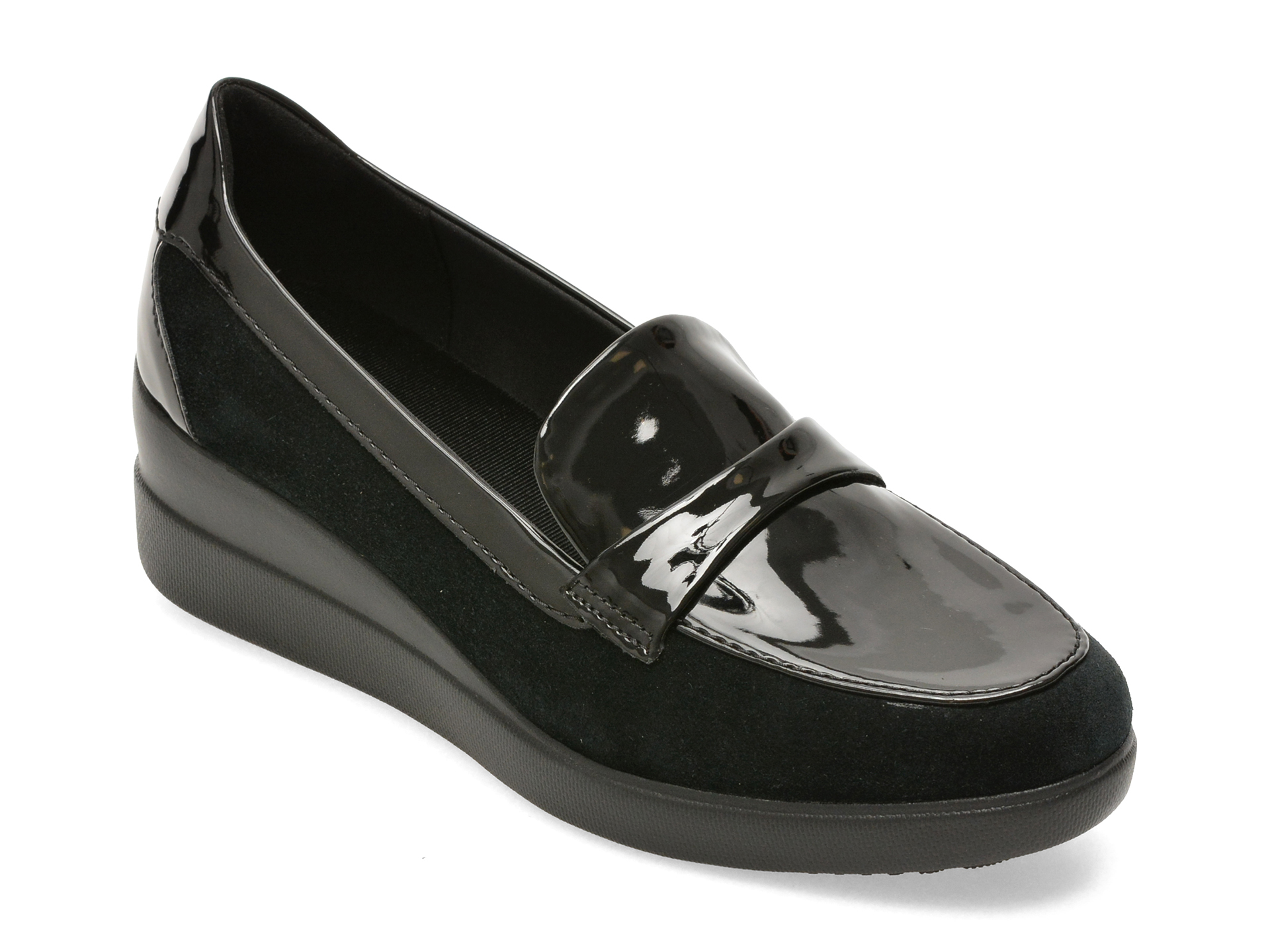 Mocasini negri, D6630A din piele întoarsă – Geox Mocasini negri, D6630A din piele întoarsă – Geox