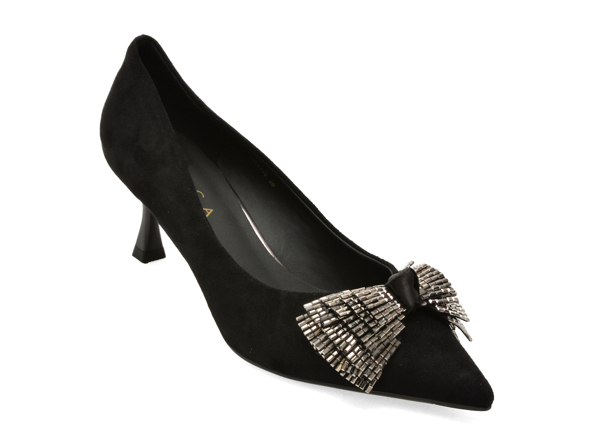 Pantofi eleganți negri, 2318, din material textil – Epica Pantofi eleganți negri, 2318, din material textil – Epica