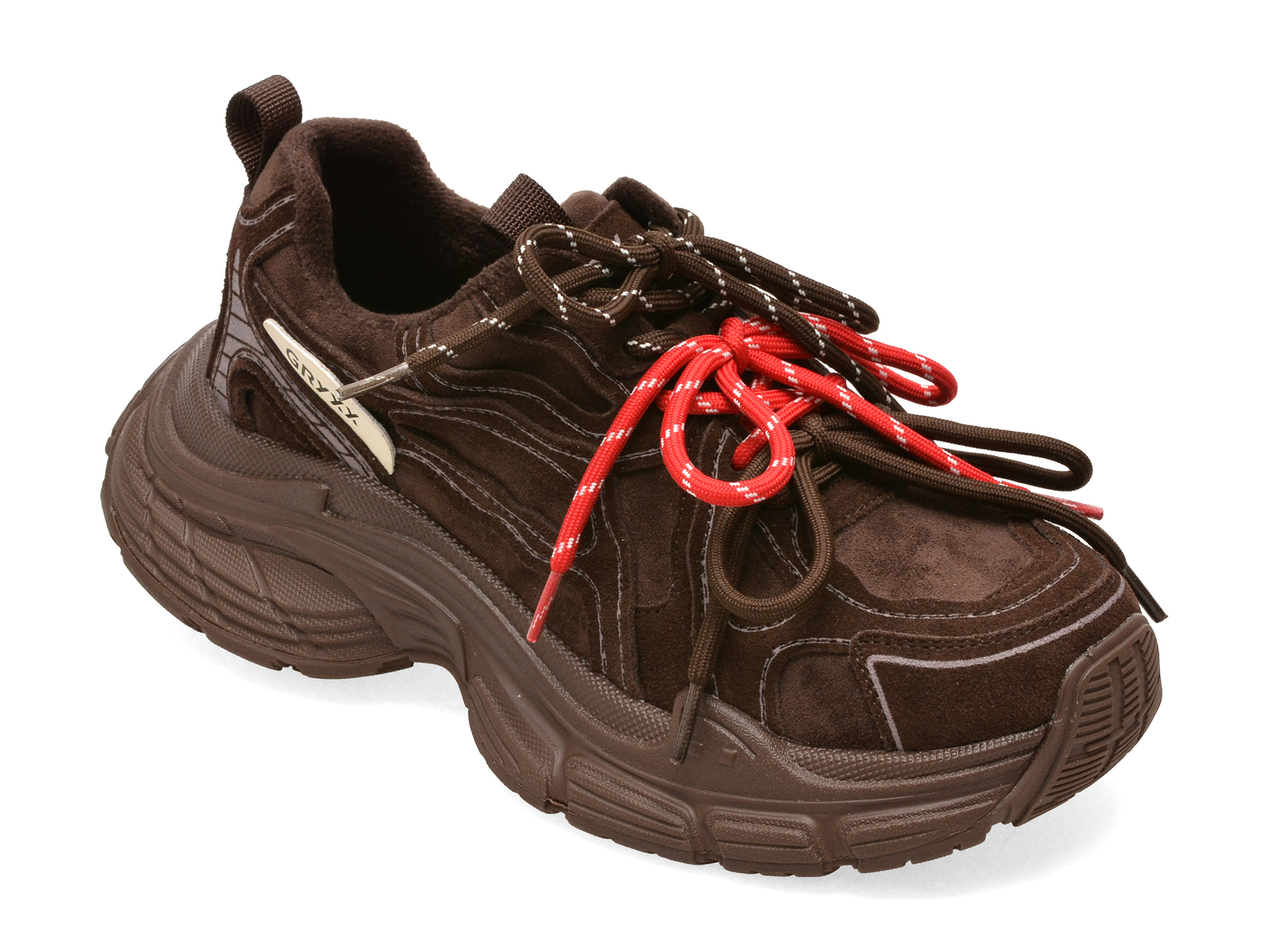 Pantofi sport maro, model 8916, din material textil și piele naturală – Gryxx Pantofi sport maro, model 8916, din material textil și piele naturală – Gryxx