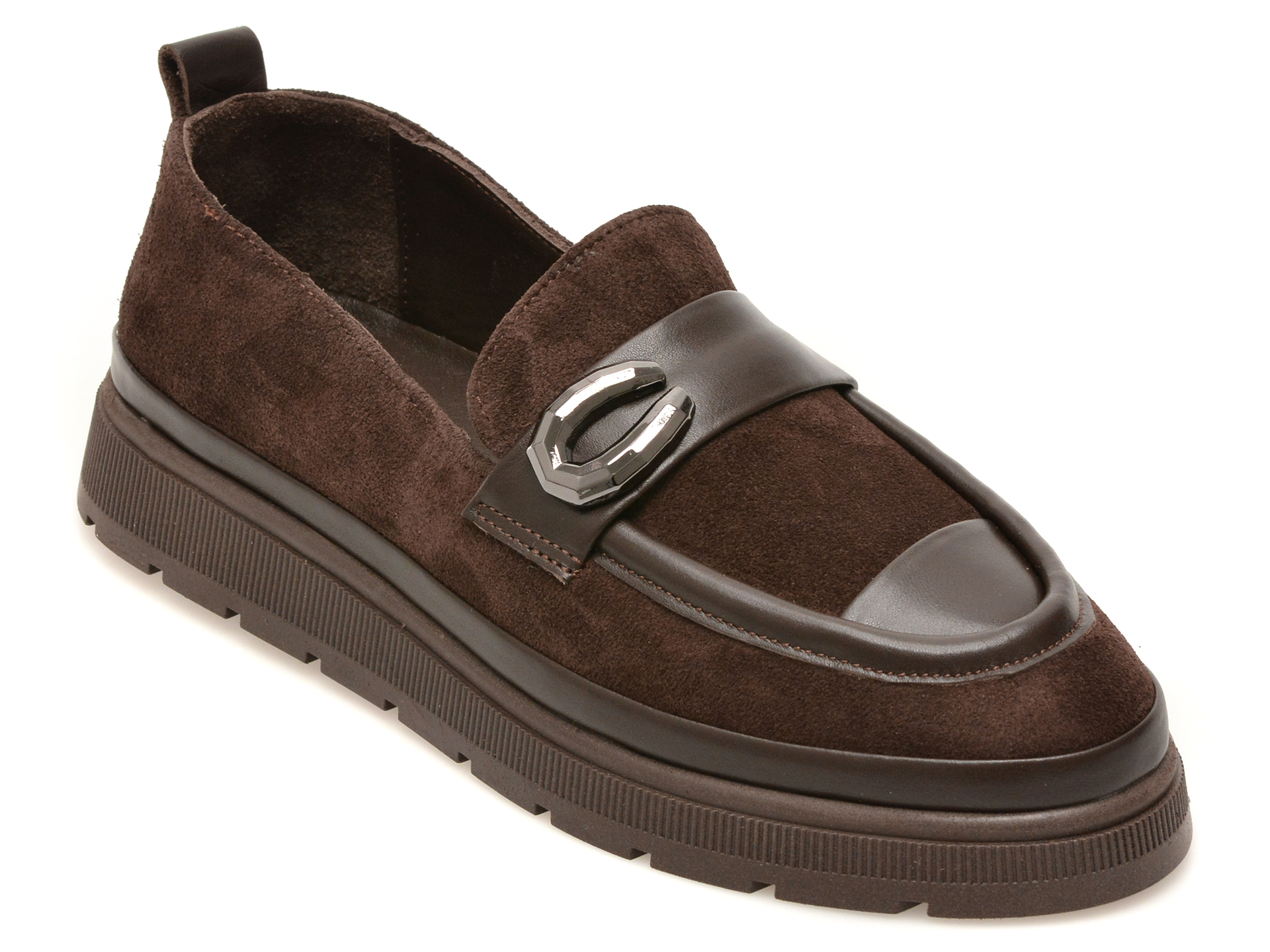 Mocasini maro din piele întoarsă, 1467018 – Image Mocasini maro din piele întoarsă, 1467018 – Image