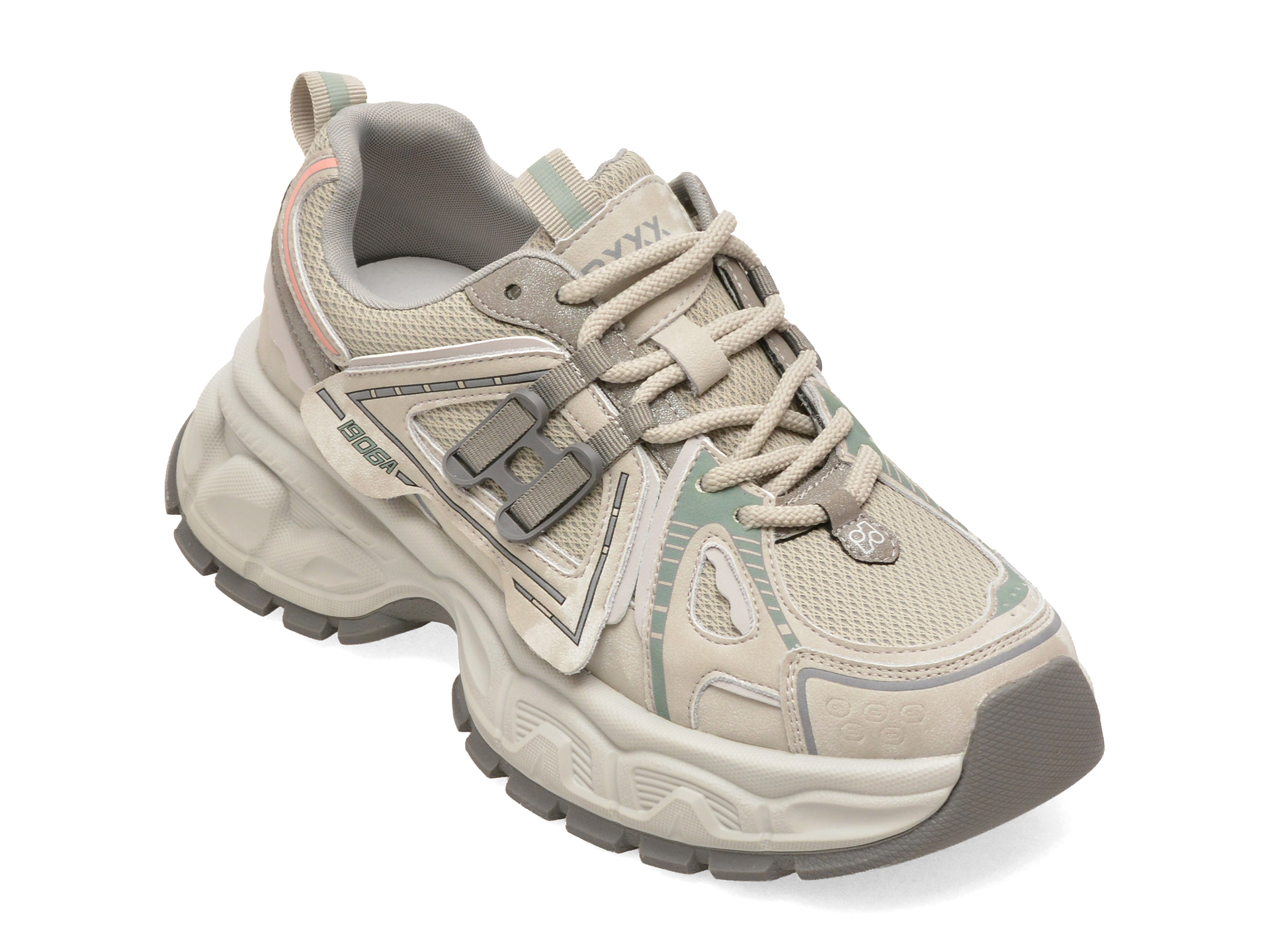 Pantofi sport gri, model 909, din material textil și piele naturală – Gryxx Pantofi sport gri, model 909, din material textil și piele naturală – Gryxx