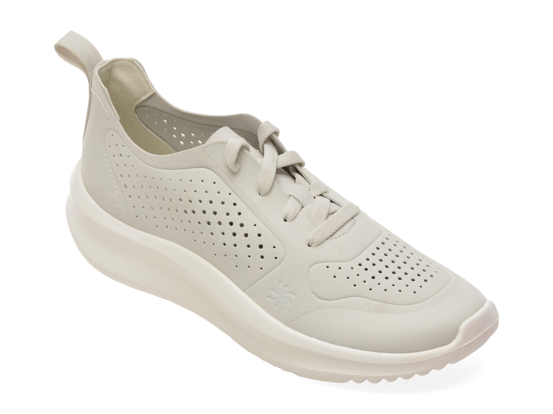 Pantofi sport albi, SOLEVANA TIE, din material textil – Clarks Pantofi sport albi, SOLEVANA TIE, din material textil – Clarks