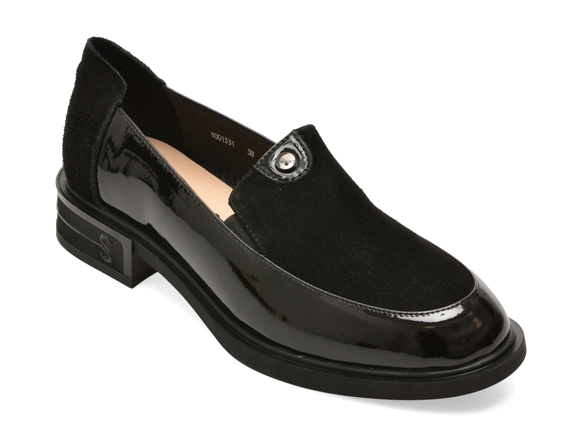 Mocasini negri din piele întoarsă, 1001331 – Image Mocasini negri din piele întoarsă, 1001331 – Image