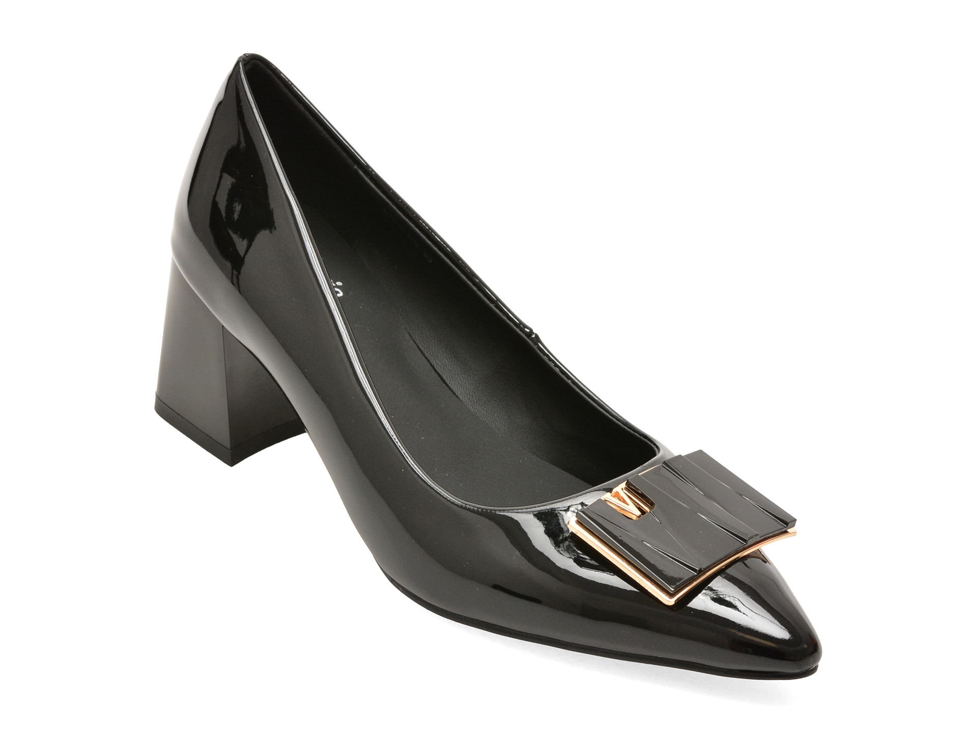 Pantofi eleganți negri, A76, din piele naturală lăcuită – Flavia Passini Pantofi eleganți negri, A76, din piele naturală lăcuită – Flavia Passini