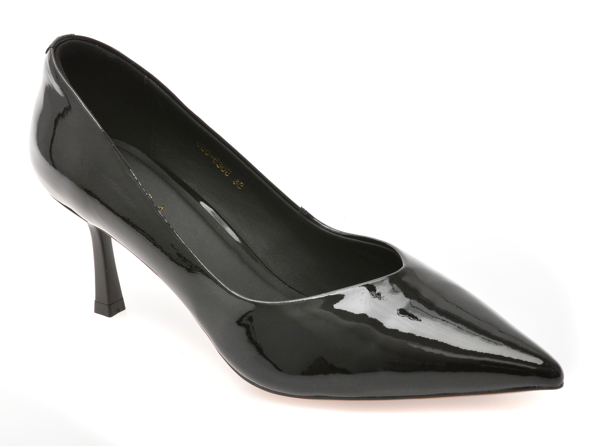 Pantofi eleganți negri, G09630, din piele naturală lăcuită – Epica Pantofi eleganți negri, G09630, din piele naturală lăcuită – Epica