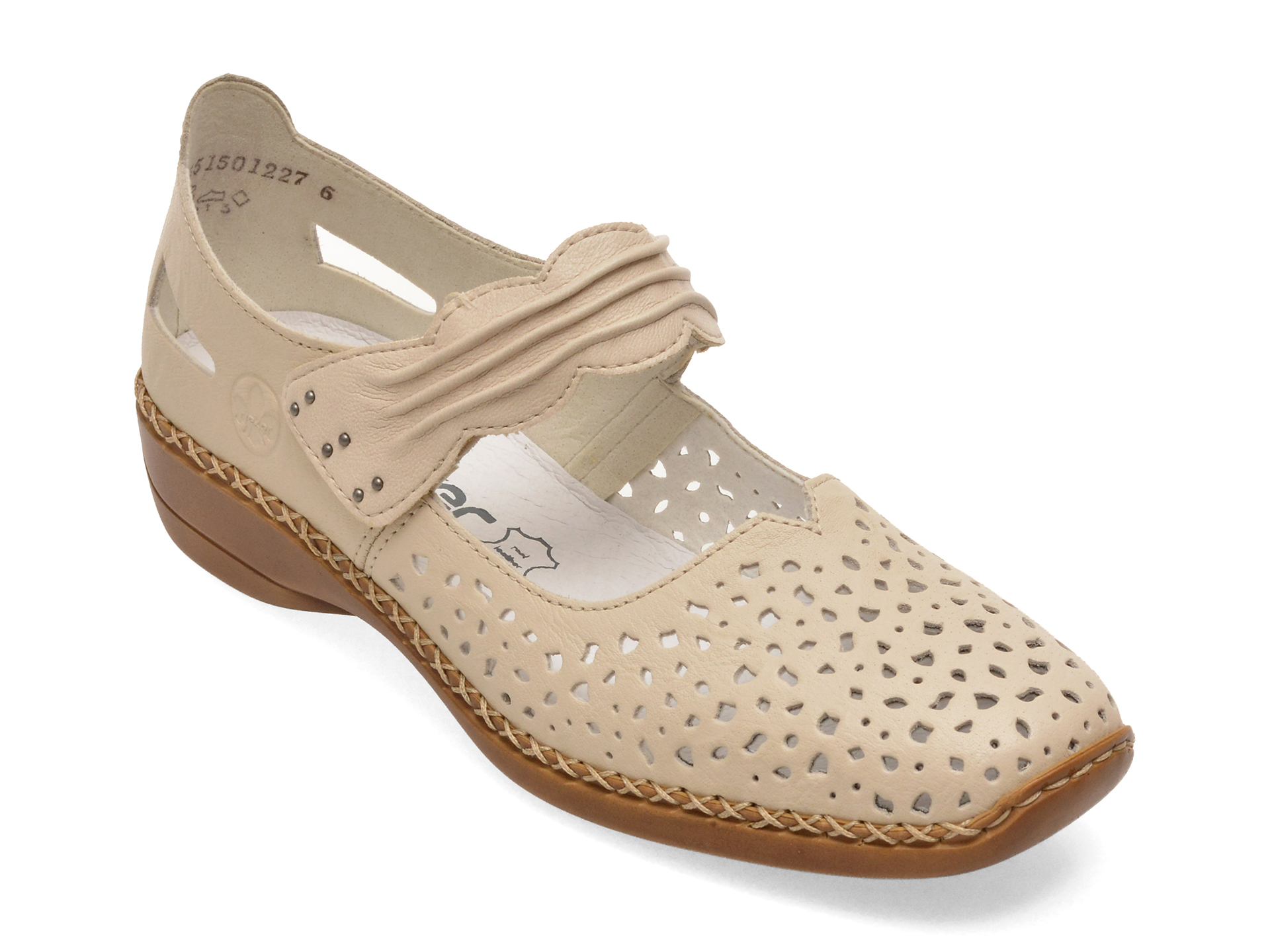 Pantofi bej, model 41399, din piele naturala – Rieker Pantofi bej, model 41399, din piele naturala – Rieker