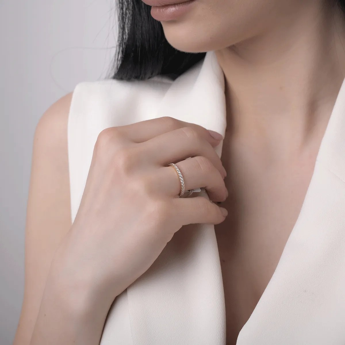Inel eternity aur galben cu diamante 0.31ct Inel eternity aur galben cu diamante 0.31ct