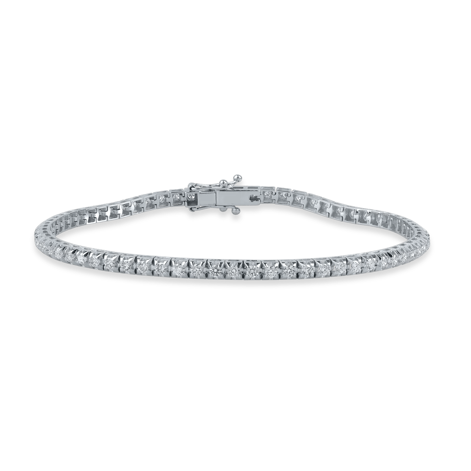 Brățară tennis din aur alb cu diamante de 1.85ct Brățară tennis din aur alb cu diamante de 1.85ct