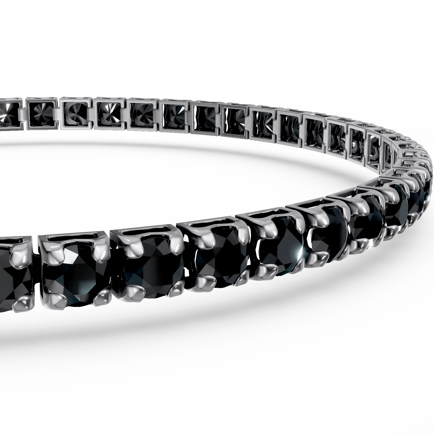 Brățară tennis aur negru cu diamante 3.2ct Brățară tennis aur negru cu diamante 3.2ct