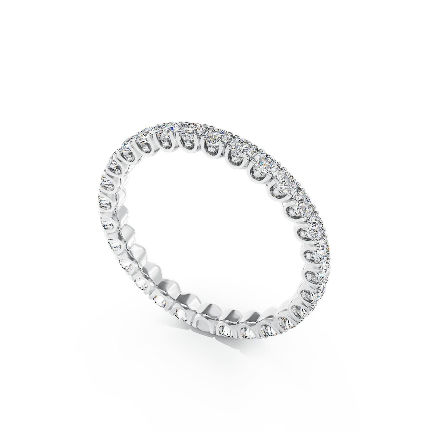 Inel de aur alb cu diamante de 1ct – eleganță Inel de aur alb cu diamante de 1ct - eleganță