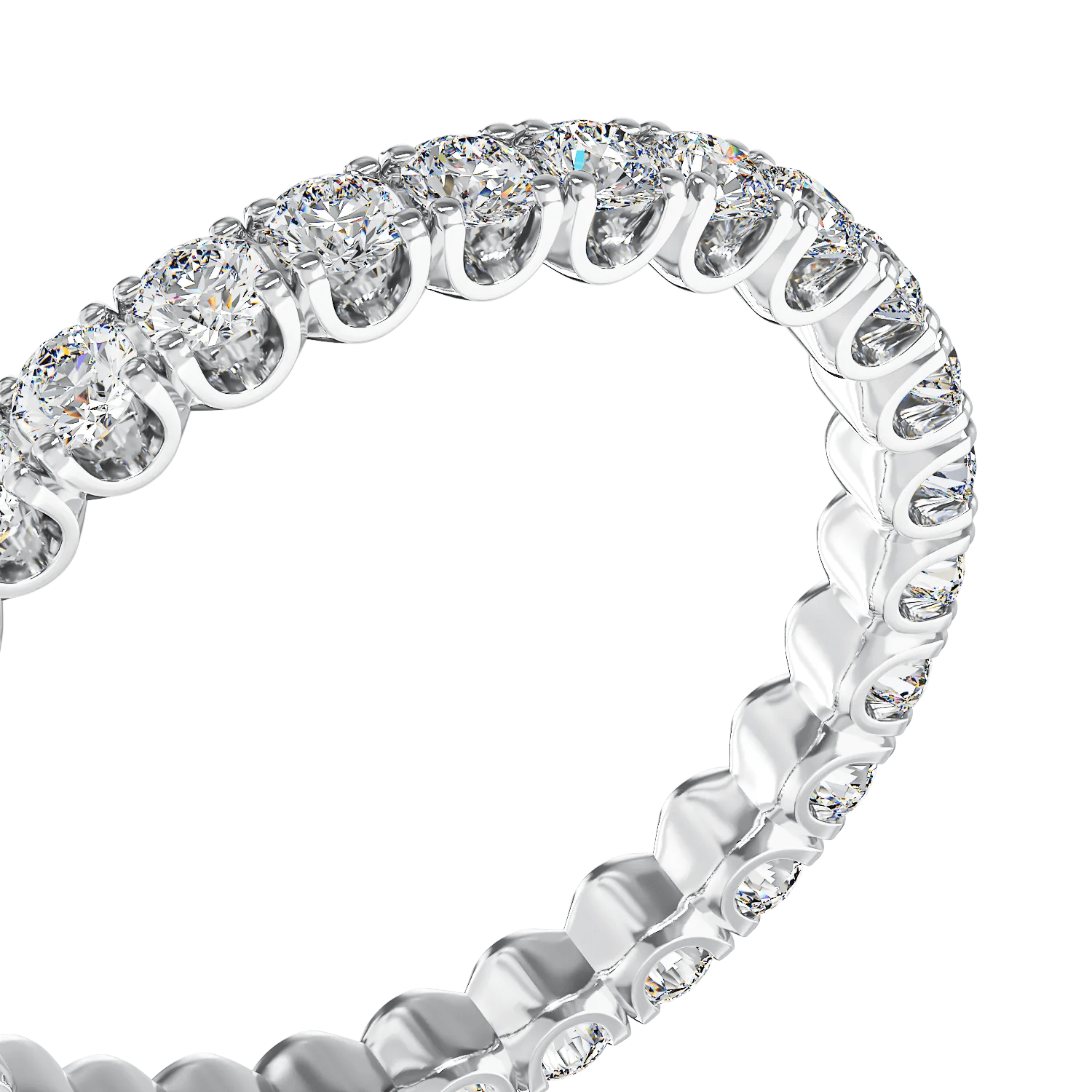 Inel de aur alb cu diamante de 1ct – eleganță Inel de aur alb cu diamante de 1ct - eleganță