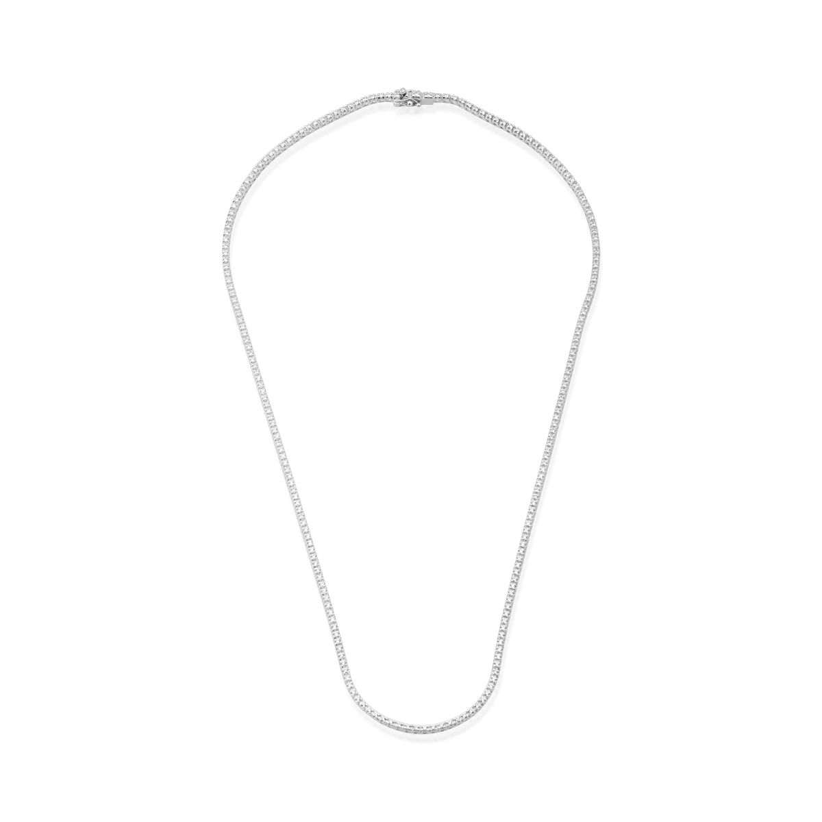 Colier tennis din aur alb cu diamante de 2ct – Teilor Colier tennis din aur alb cu diamante de 2ct – Teilor