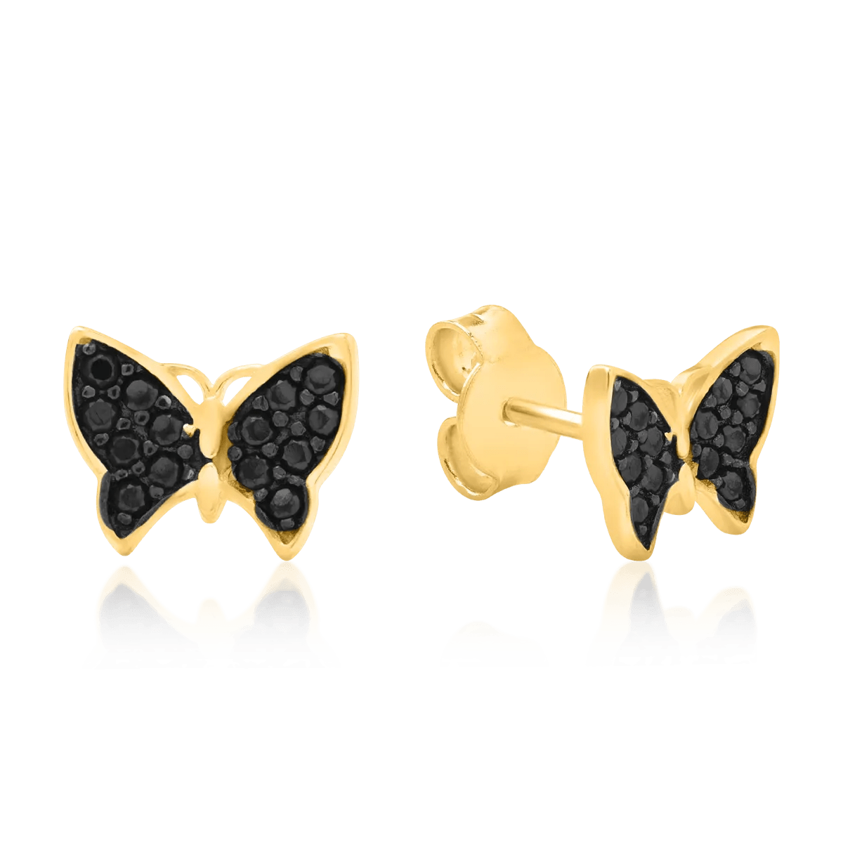 Cercei fluturași din aur galben Cercei fluturași din aur galben