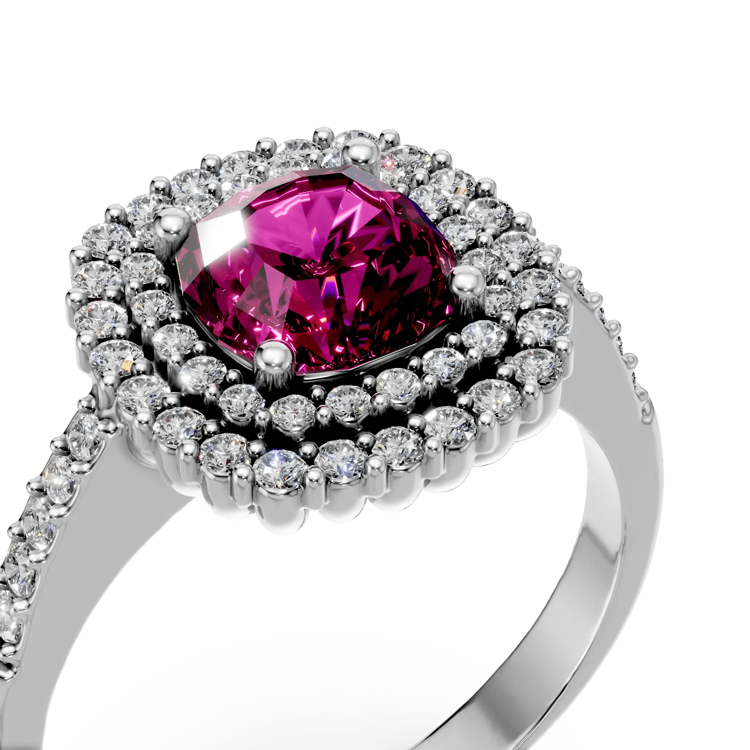 Inel din aur alb elegant Inel din aur alb elegant