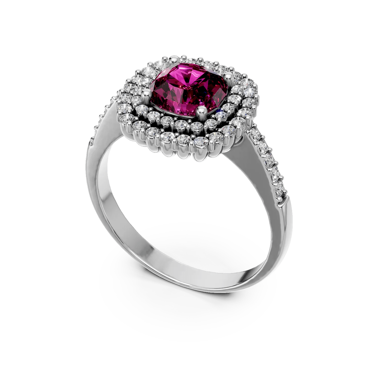 Inel din aur alb elegant Inel din aur alb elegant