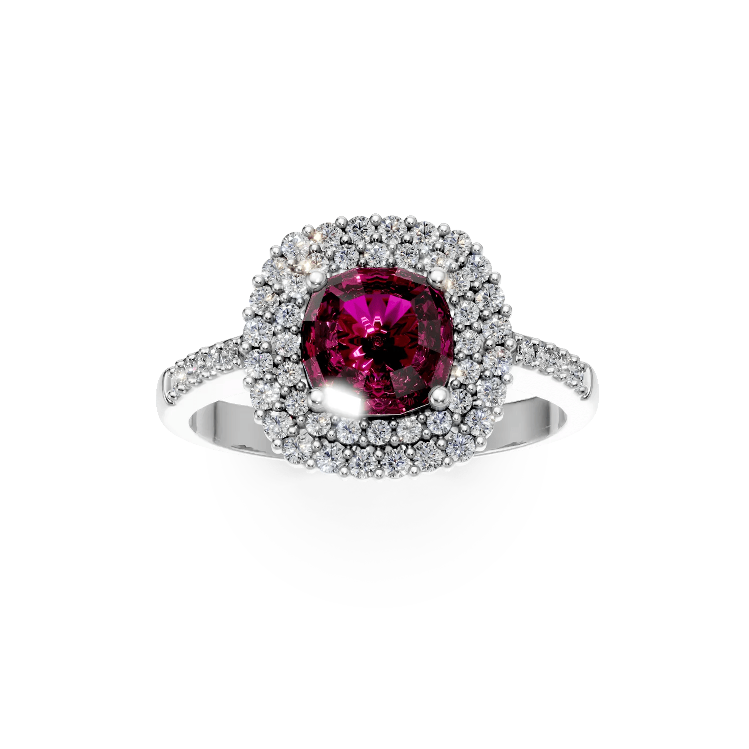 Inel din aur alb elegant Inel din aur alb elegant