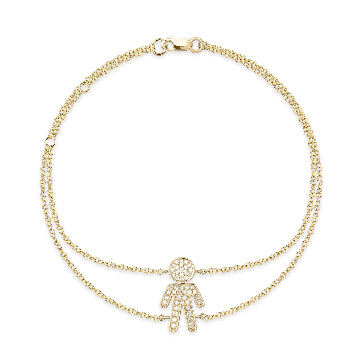 Brățară din aur galben cu diamante de 0.1ct Brățară din aur galben cu diamante de 0.1ct