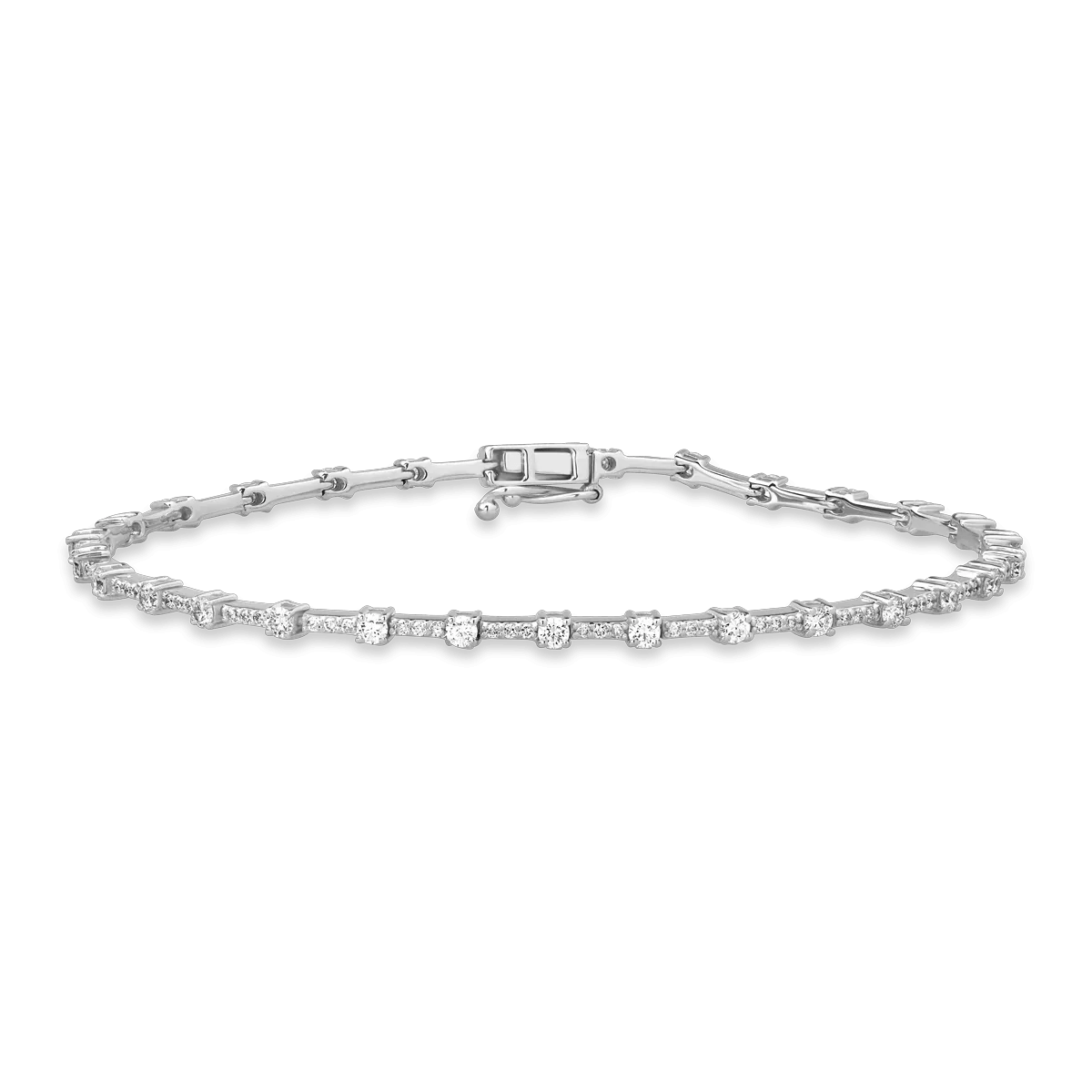 Brățară tennis din aur alb cu diamante de 1.48ct Brățară tennis din aur alb cu diamante de 1.48ct