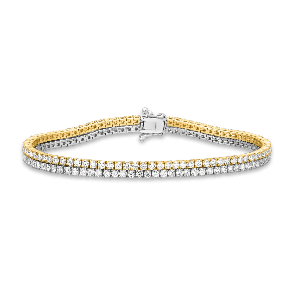 Brățară tennis din aur alb-galben cu diamante de 4.72ct Brățară tennis din aur alb-galben cu diamante de 4.72ct