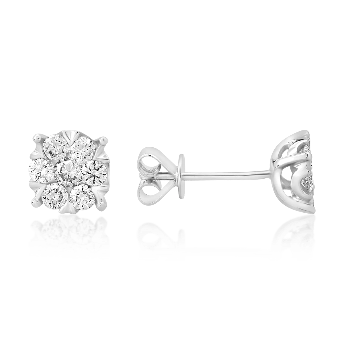 Cercei aur alb cu diamante 0.5ct Cercei aur alb cu diamante 0.5ct