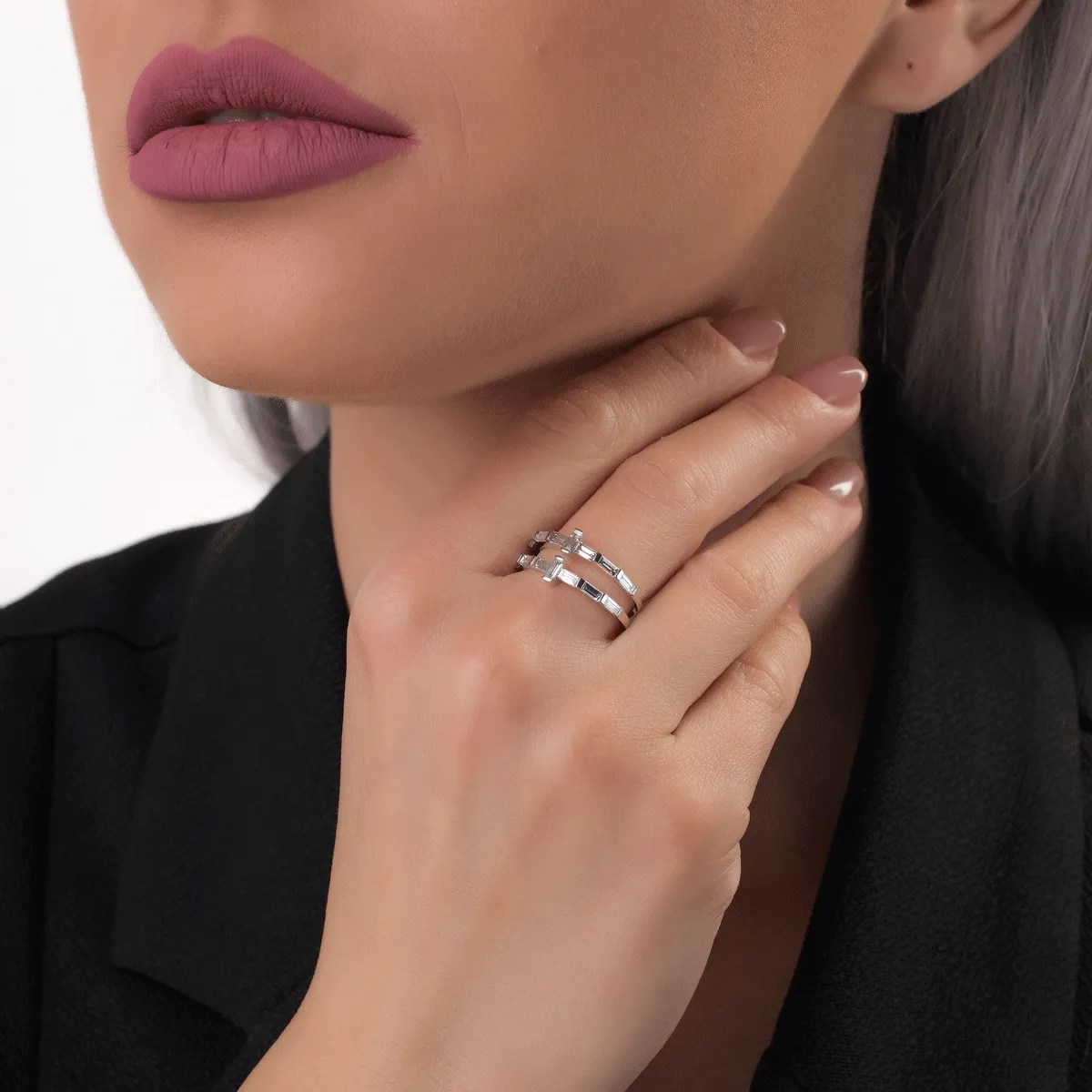 Inel din aur alb cu diamant de 0.8ct Inel din aur alb cu diamant de 0.8ct