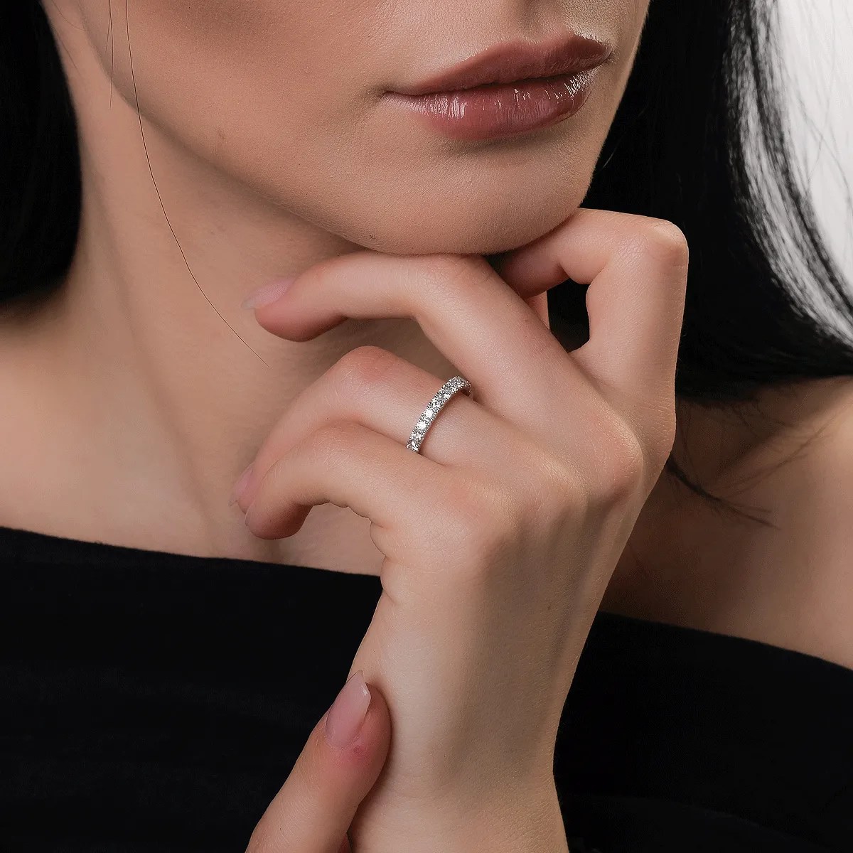 Inel eternity din aur alb cu diamante 1.18ct Inel eternity din aur alb cu diamante 1.18ct