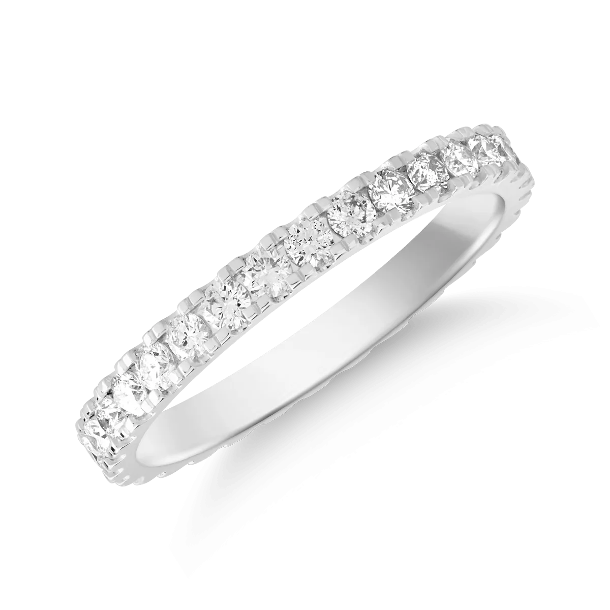 Inel din aur alb infinity cu diamante 0.76ct Inel din aur alb infinity cu diamante 0.76ct