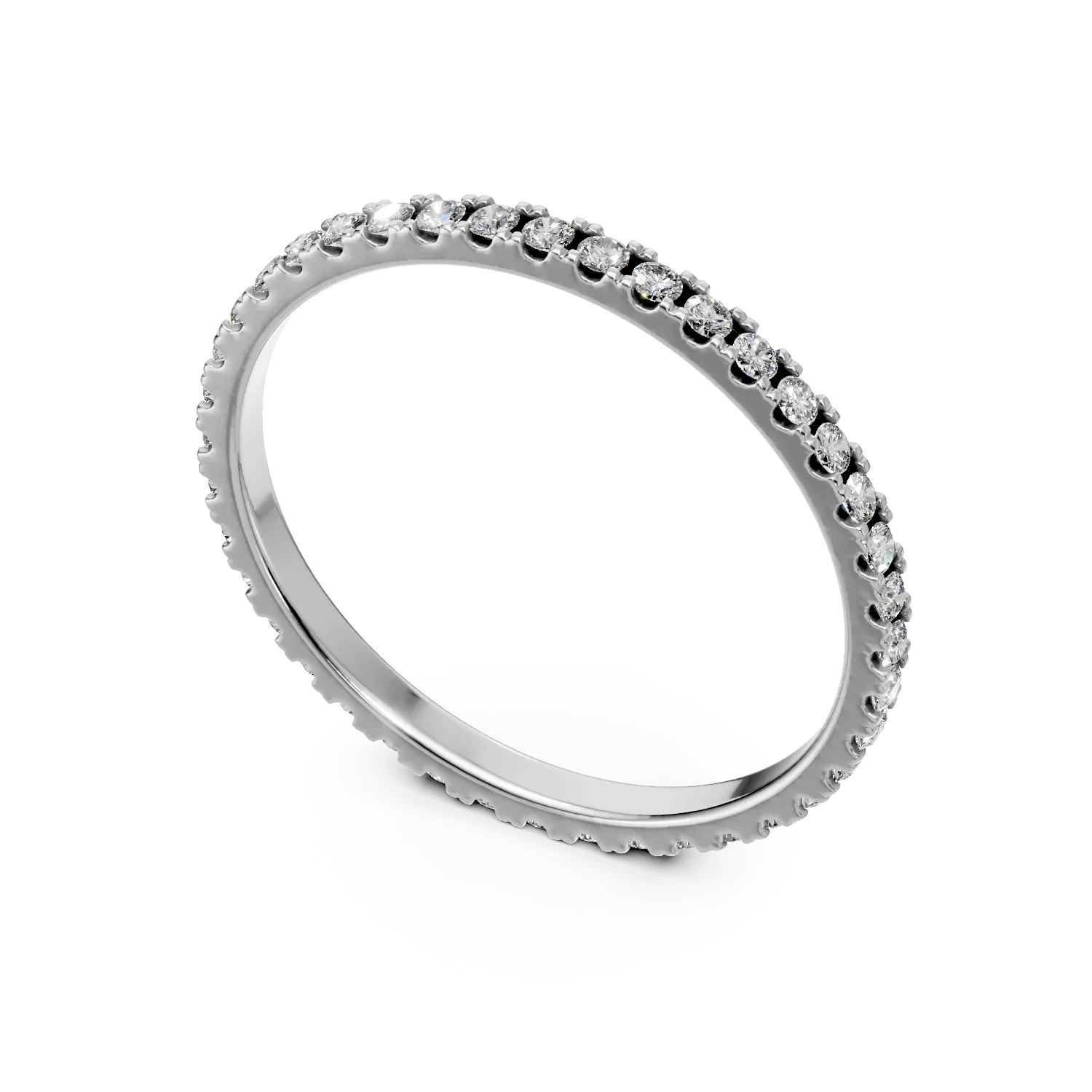 Inel eternity aur alb cu diamant 0.5ct Inel eternity aur alb cu diamant 0.5ct