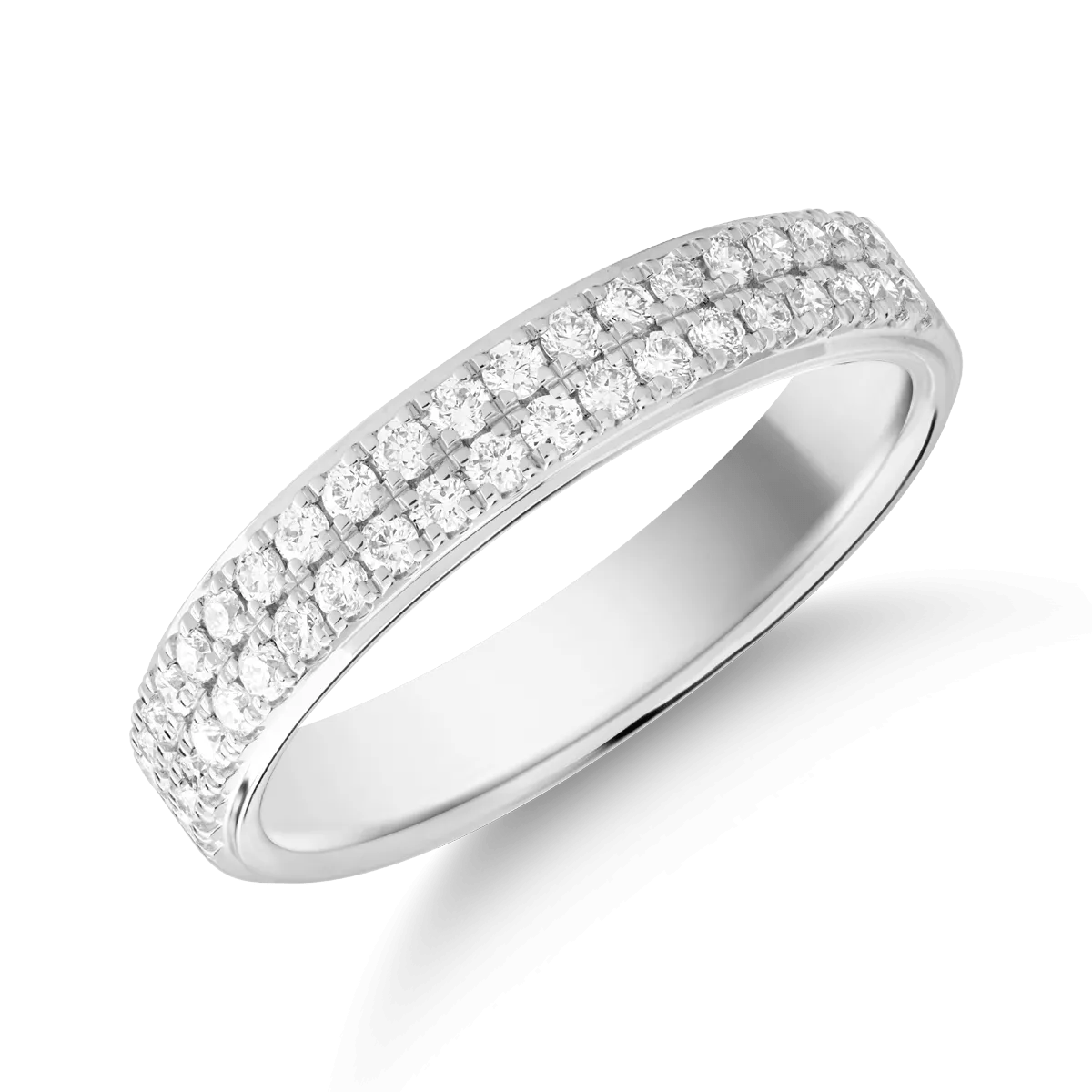 Inel semi eternity din aur alb cu diamante de 0.33ct Inel semi eternity din aur alb cu diamante de 0.33ct