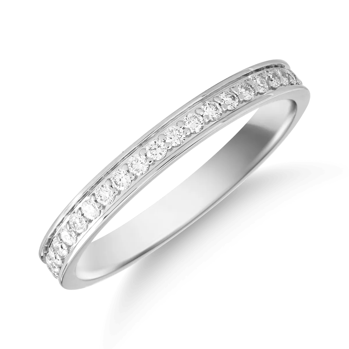 Inel din aur alb cu diamante de 0.52ct, design infinity Inel din aur alb cu diamante de 0.52ct, design infinity