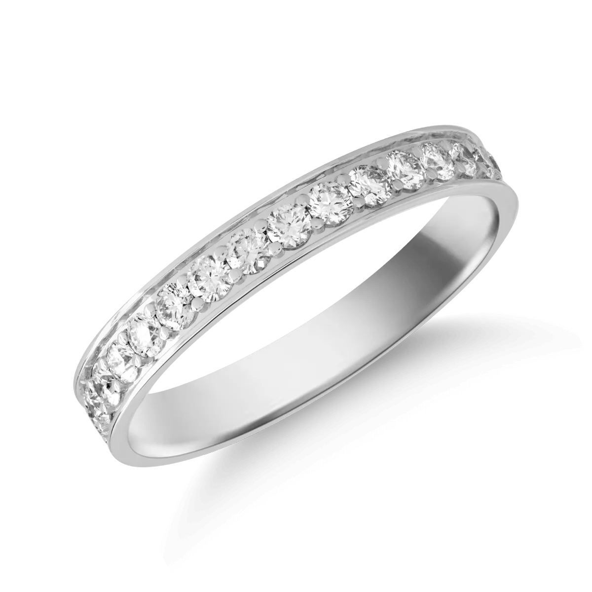 Inel infinity din aur alb cu diamante de 1ct Inel infinity din aur alb cu diamante de 1ct