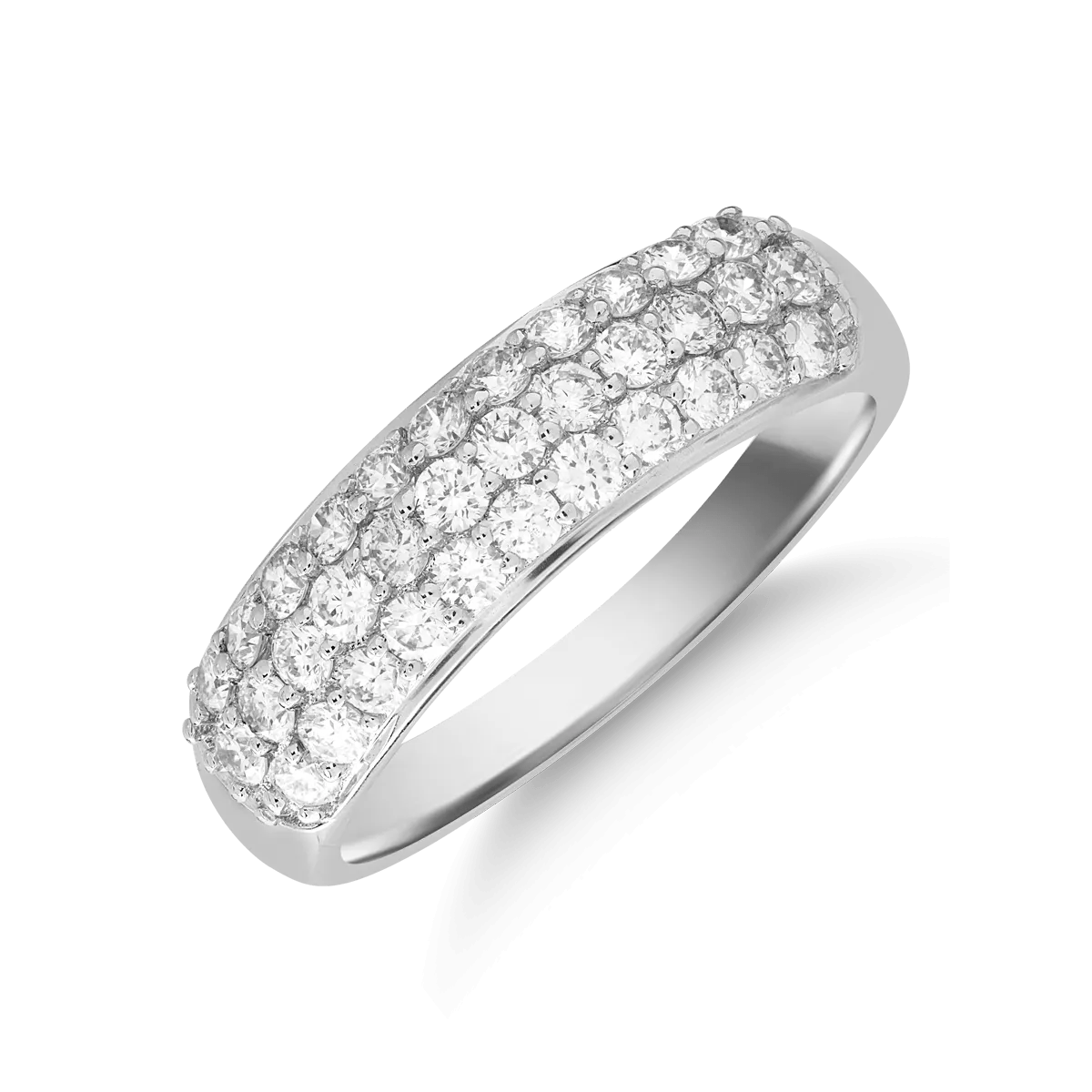 Inel din aur alb cu diamante de 0.748ct Inel din aur alb cu diamante de 0.748ct