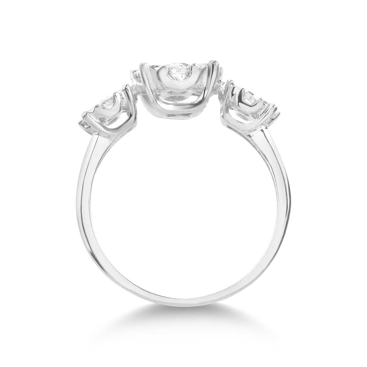 Inel de aur alb cu diamante de 1ct – eleganță Inel de aur alb cu diamante de 1ct - eleganță