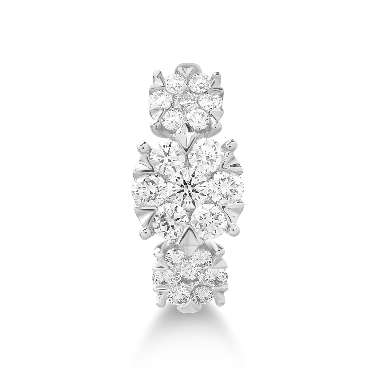 Inel de aur alb cu diamante de 1ct – eleganță Inel de aur alb cu diamante de 1ct - eleganță