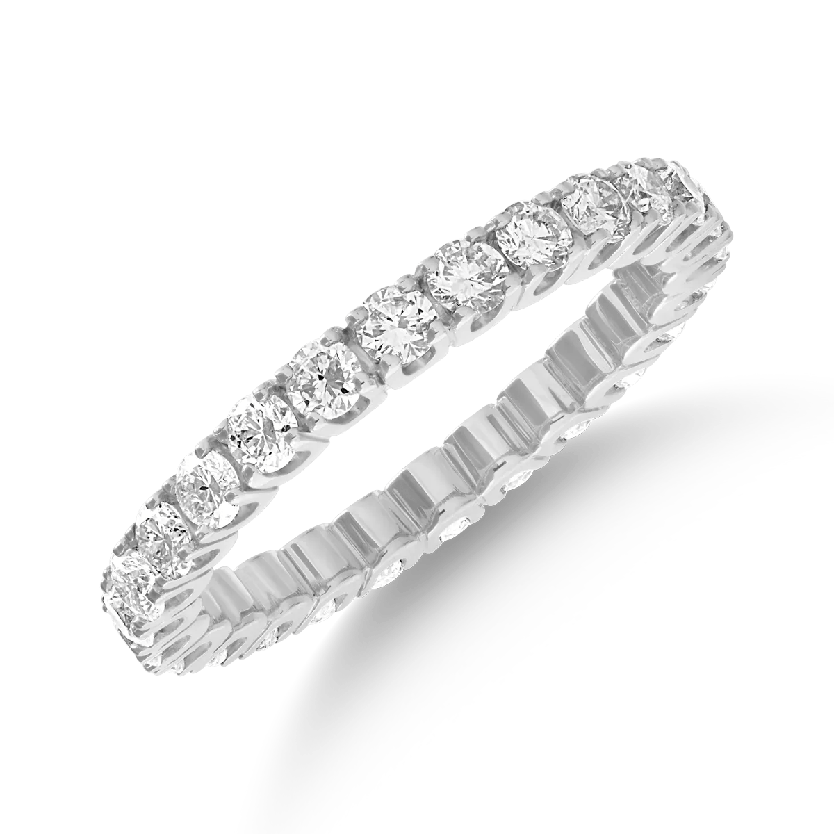 Inel eternity din aur alb cu diamante de 2ct Inel eternity din aur alb cu diamante de 2ct