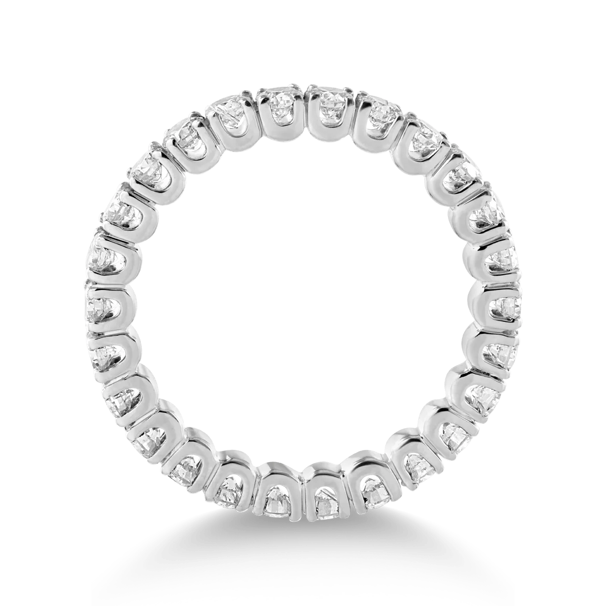 Inel eternity din aur alb cu diamante – eleganță Inel eternity din aur alb cu diamante - eleganță