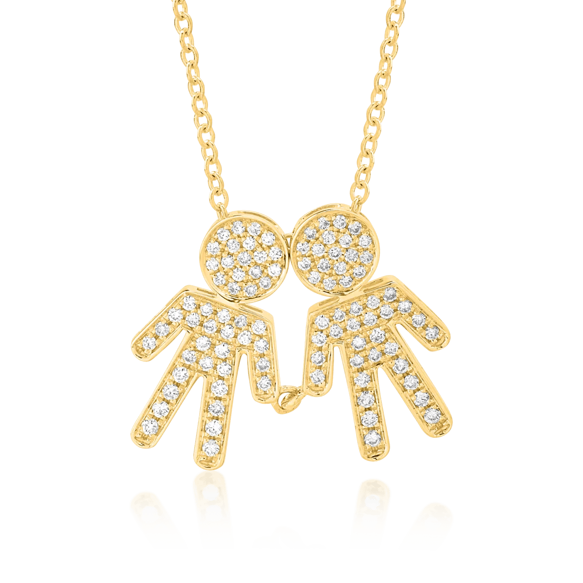 Lanț cu pandantiv din aur galben și diamante 0.32ct Lanț cu pandantiv din aur galben și diamante 0.32ct